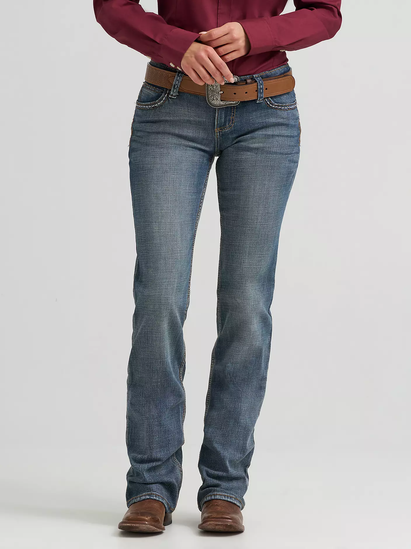 여성용 Wrangler® 레트로® 세이디 진, DW 워시 상세 이미지 2