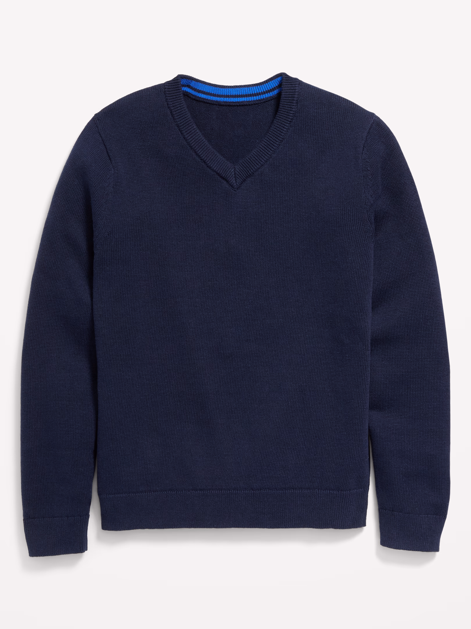 School Uniform Solid V-Neck Sweater for Boys 상세 이미지 2