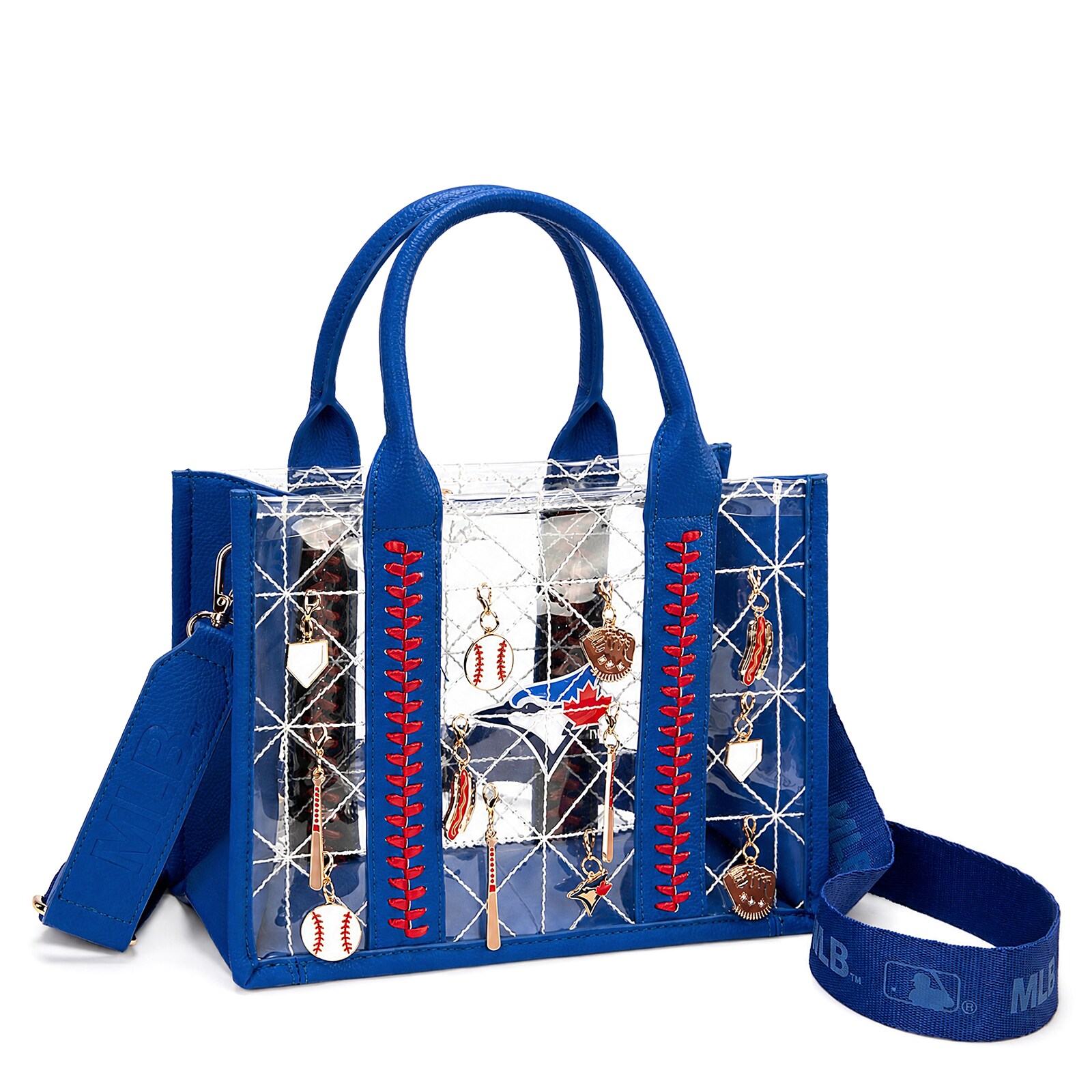 Toronto Blue Jays Montana West 참장식 휩스티치 토트백