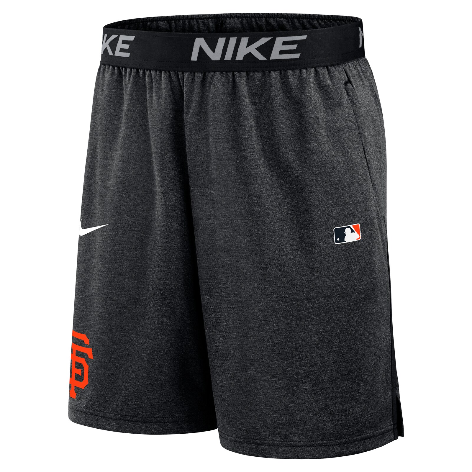 남성용 San Francisco Giants Nike 블랙 Authentic Collection 퍼포먼스 니트 쇼츠 상세 이미지 3