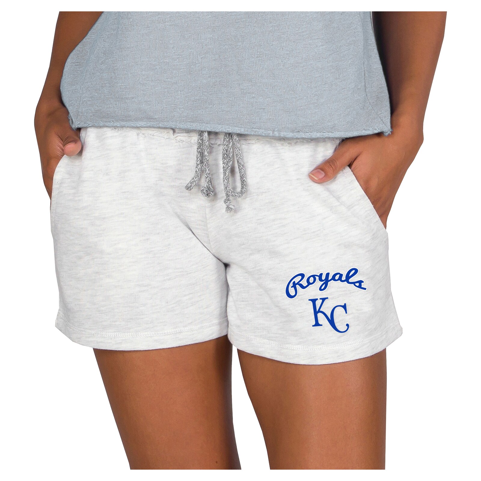여성용 Kansas City Royals Concepts Sport 애시 Mainstream 프렌치 테리 트라이블렌드 반바지 상세 이미지 2