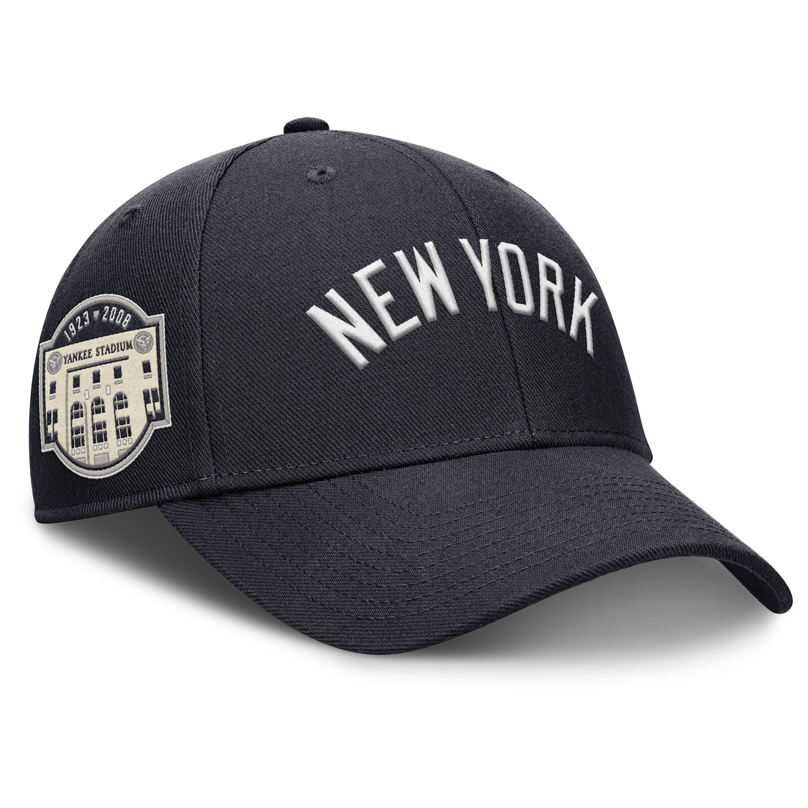 남성용 New York Yankees Nike 네이비 Rise 개버딘 조절 모자 상세 이미지 4