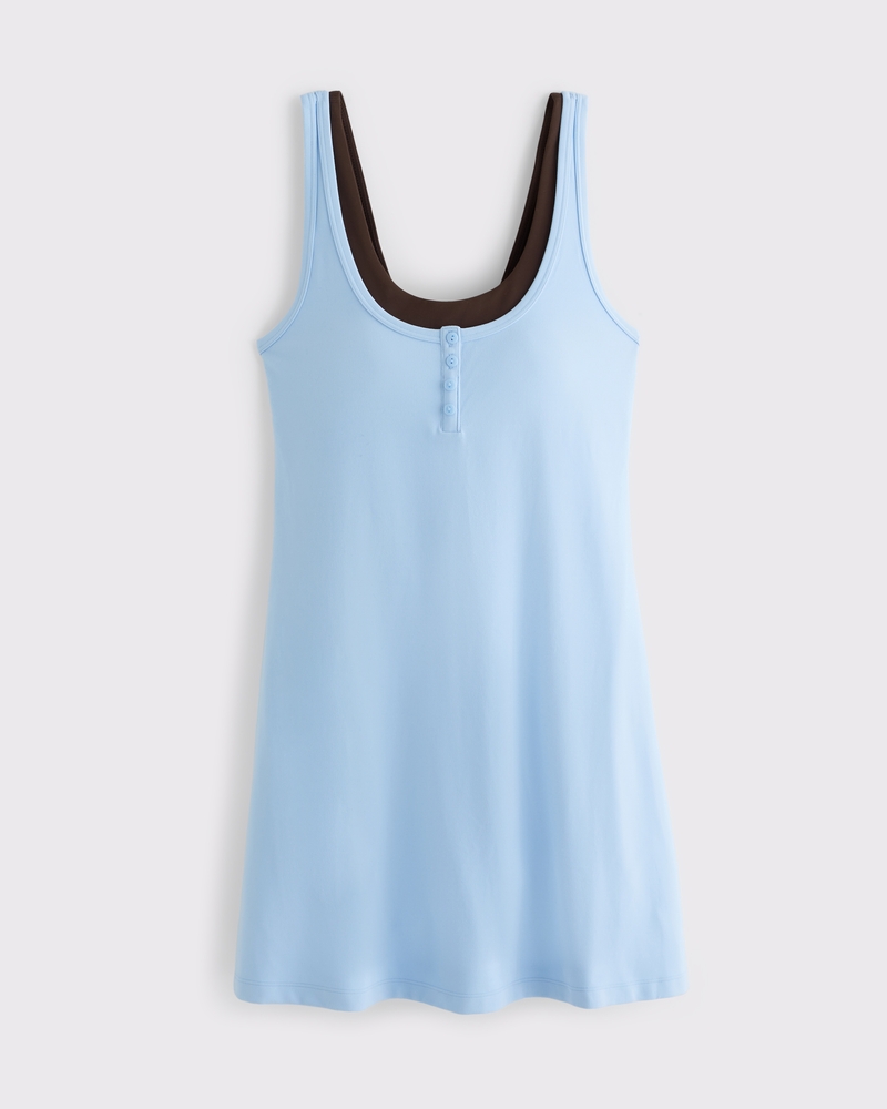 YPB studioFLEX Double-Layered Henley Dress 상세 이미지 7
