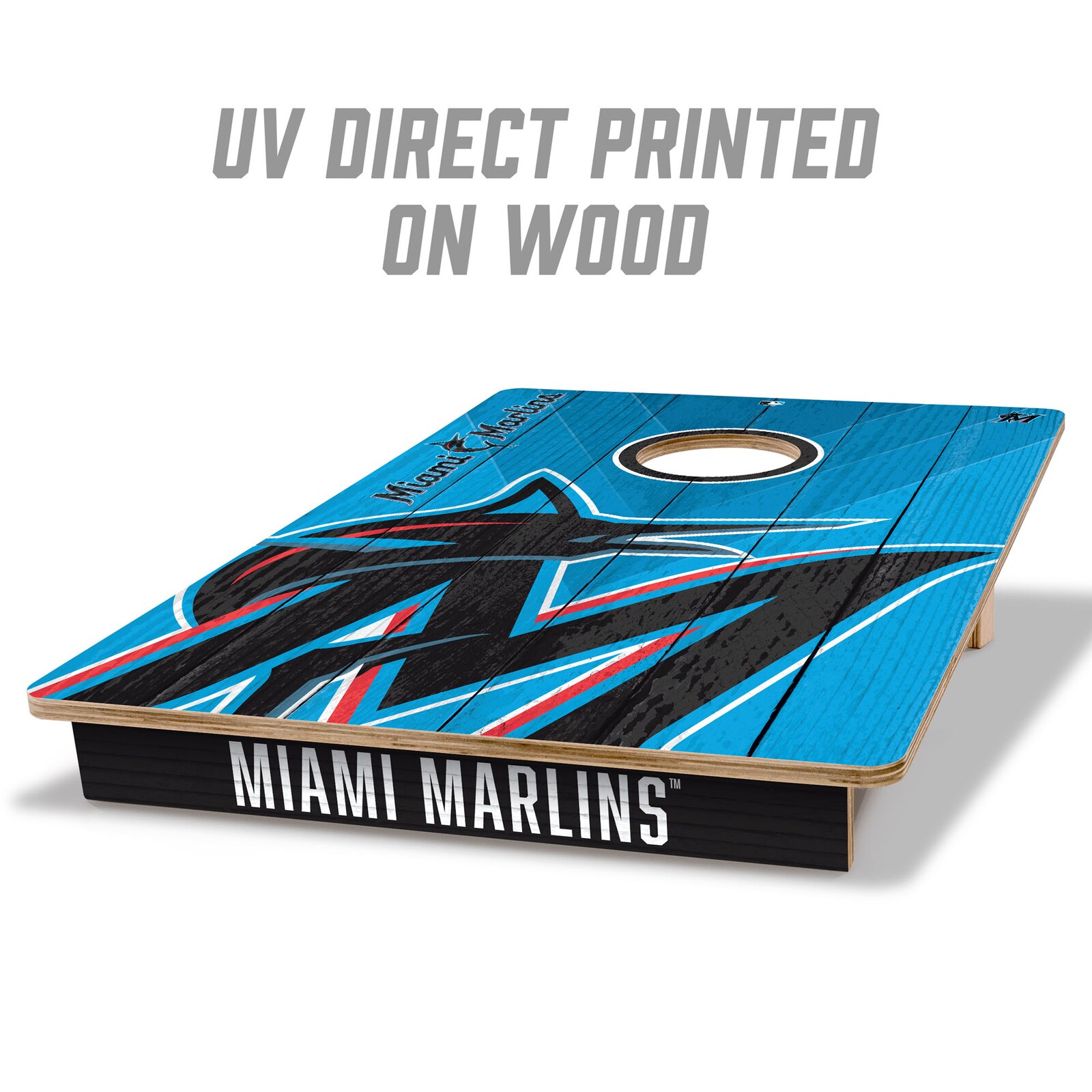 Miami Marlins IDNA 2' x 3' 콘홀 게임 세트 상세 이미지 3