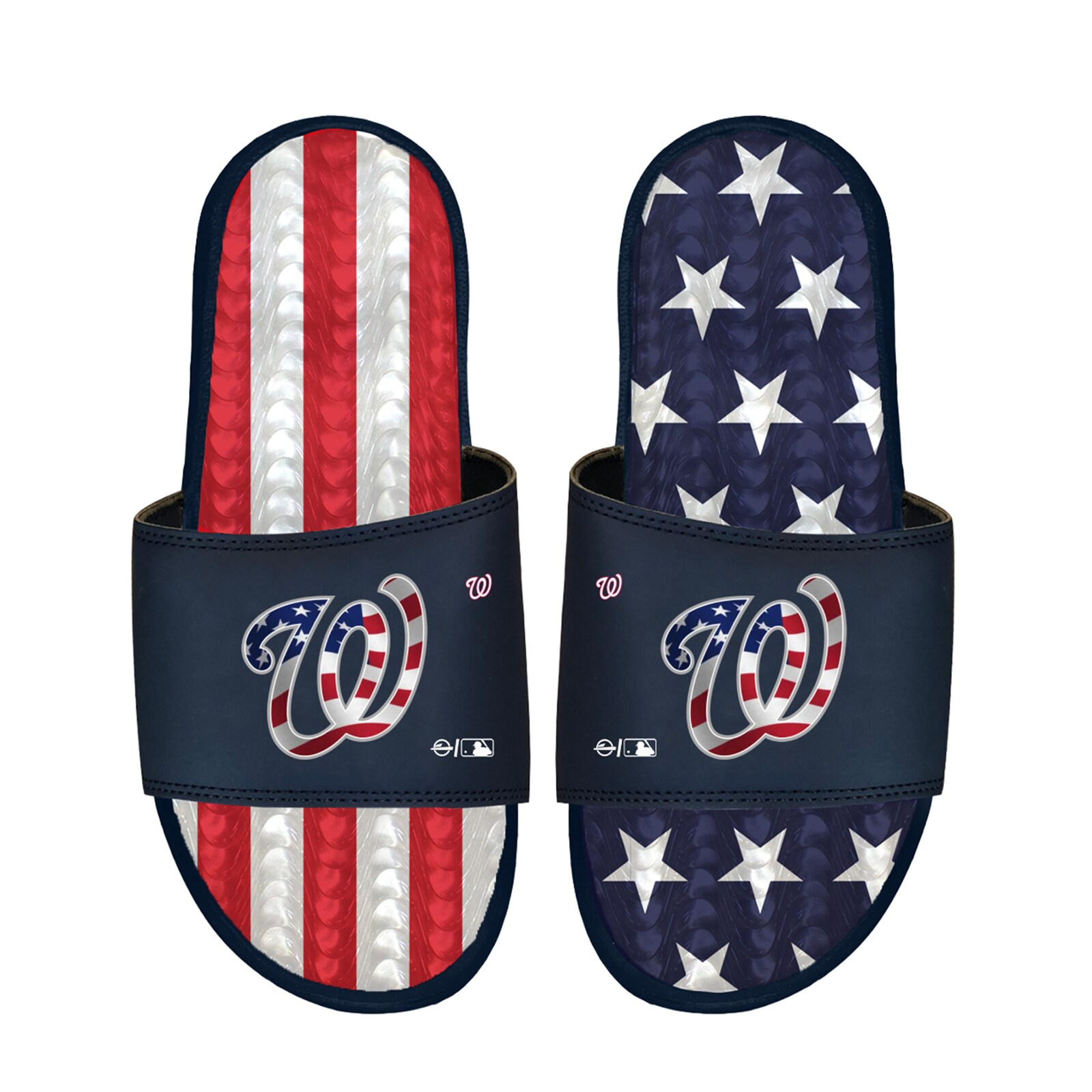 남녀공용 Washington Nationals ISlide 네이비 아메리카나 젤 슬라이드 샌들 상세 이미지 2
