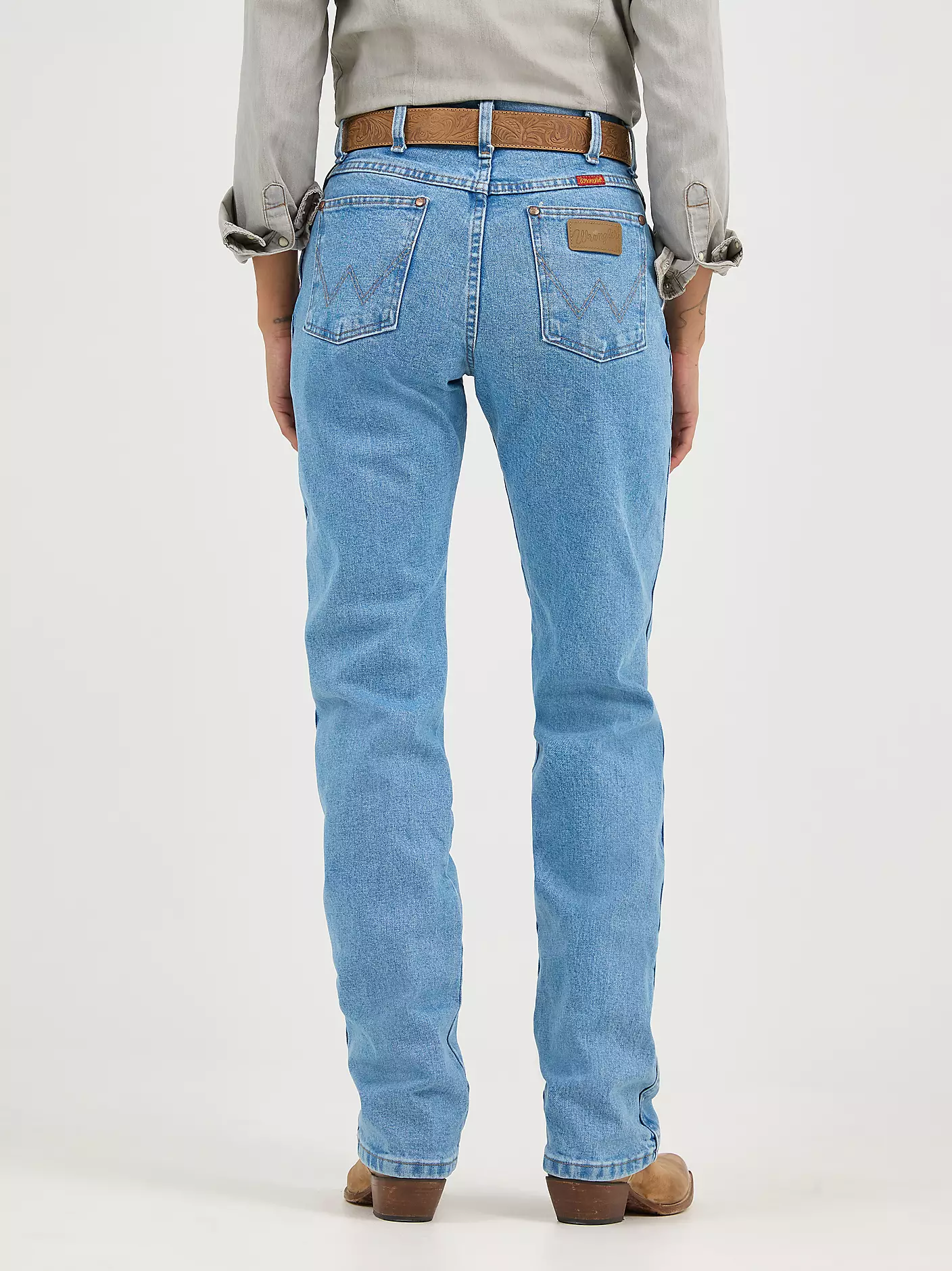여성용 Wrangler® 카우보이 컷® 슬림핏 앤티크 워시 진 상세 이미지 4