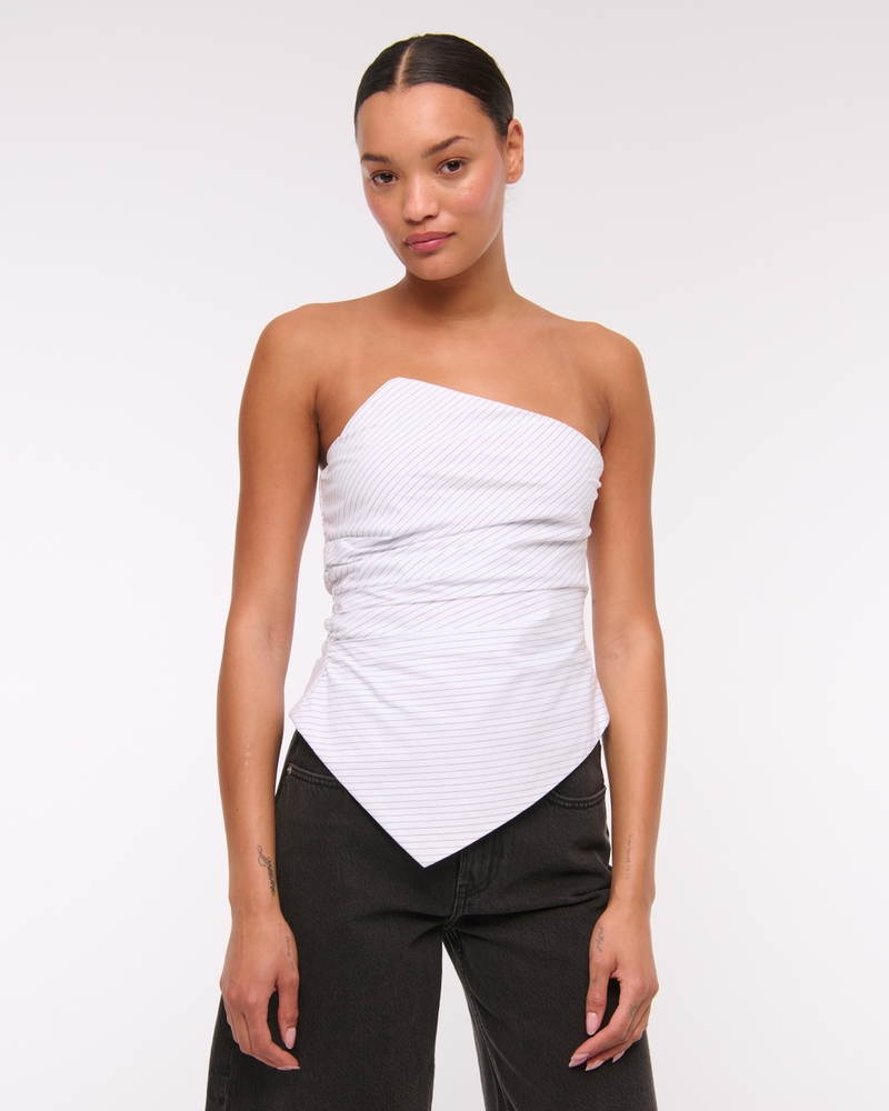 Asymmetrical Strapless Top 상세 이미지 3