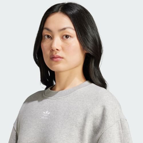 Essentials Fleece Long Oversized Crew Sweatshirt 상세 이미지 5