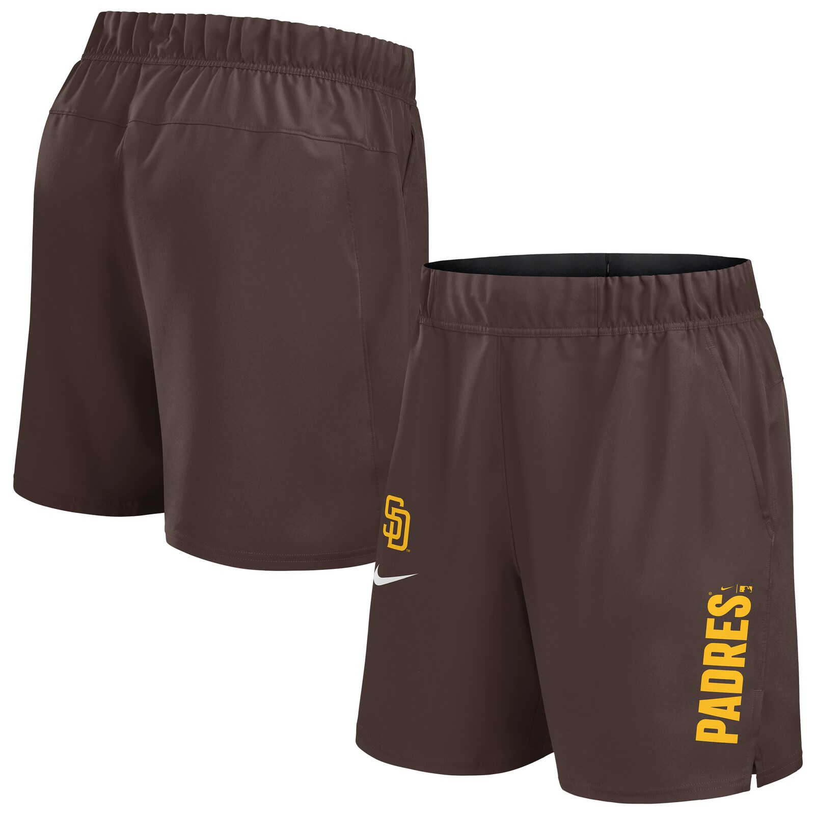 남성용 San Diego Padres Nike 브라운 우븐 Victory Dri-FIT 쇼츠 상세 이미지 2