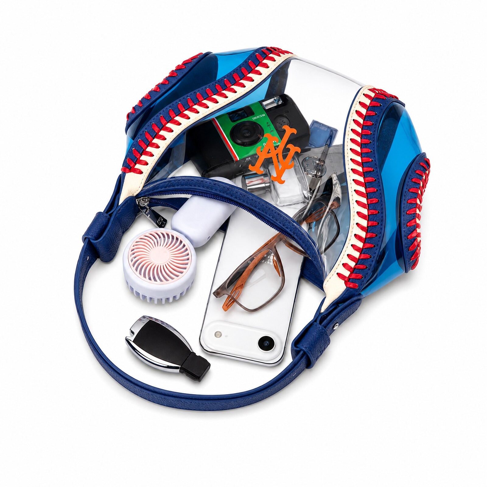 New York Mets Montana West 투명 슬라우치 숄더백 상세 이미지 8