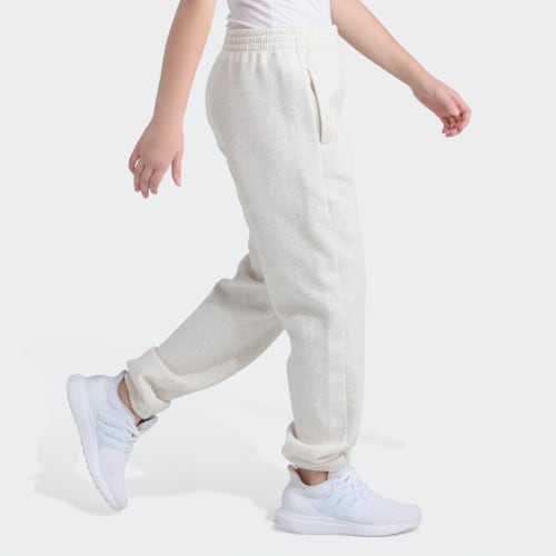 Elastic Waistband Minimal Logo Loose Fleece Heather Jogger 상세 이미지 4