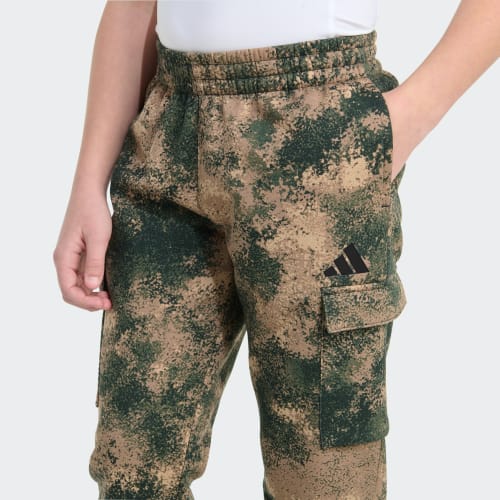 Elastic Waistband Woodland Camo Printed Cargo Joggers 상세 이미지 5
