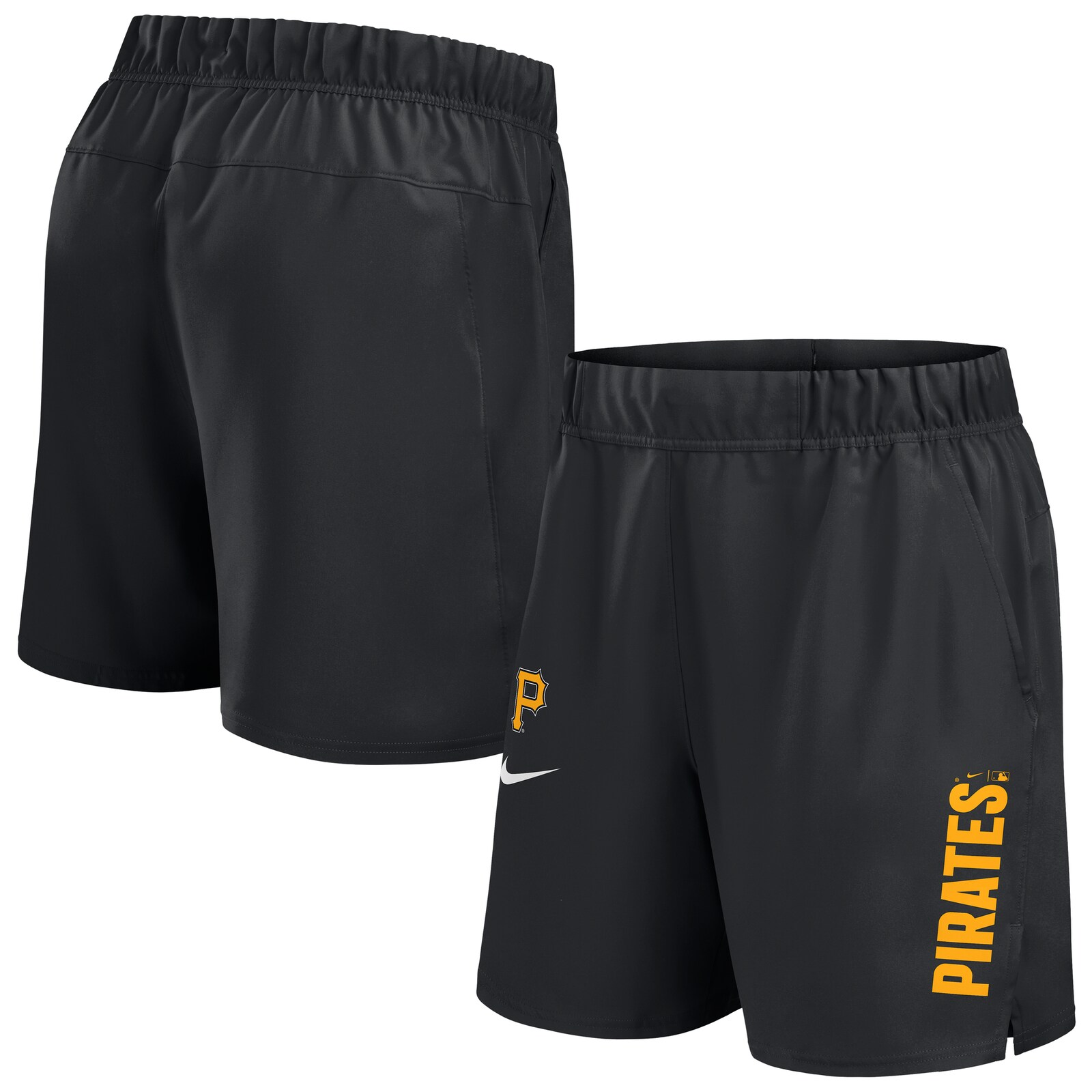 남성용 Pittsburgh Pirates Nike 블랙 우븐 Victory Dri-FIT 쇼츠 상세 이미지 2