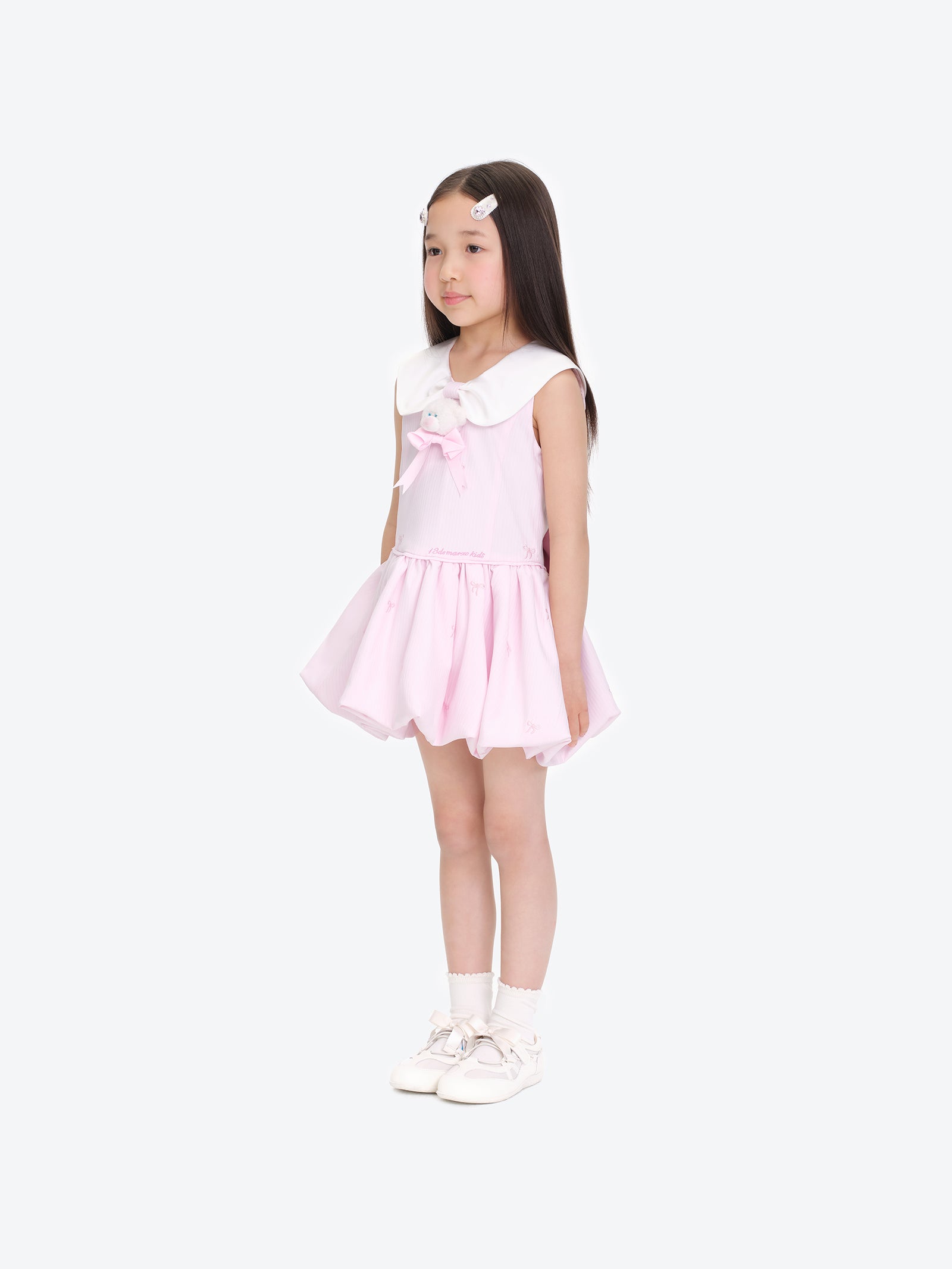 베이비베어 리본 버블 원피스 핑크 상세 이미지 3