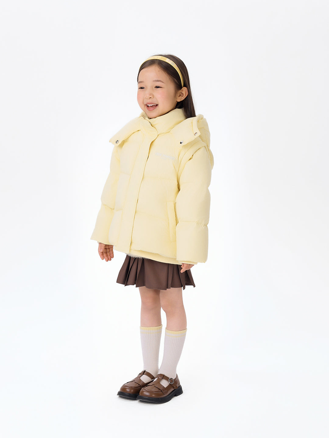 BabyBear 탈부착 다운 재킷 옐로우 상세 이미지 5