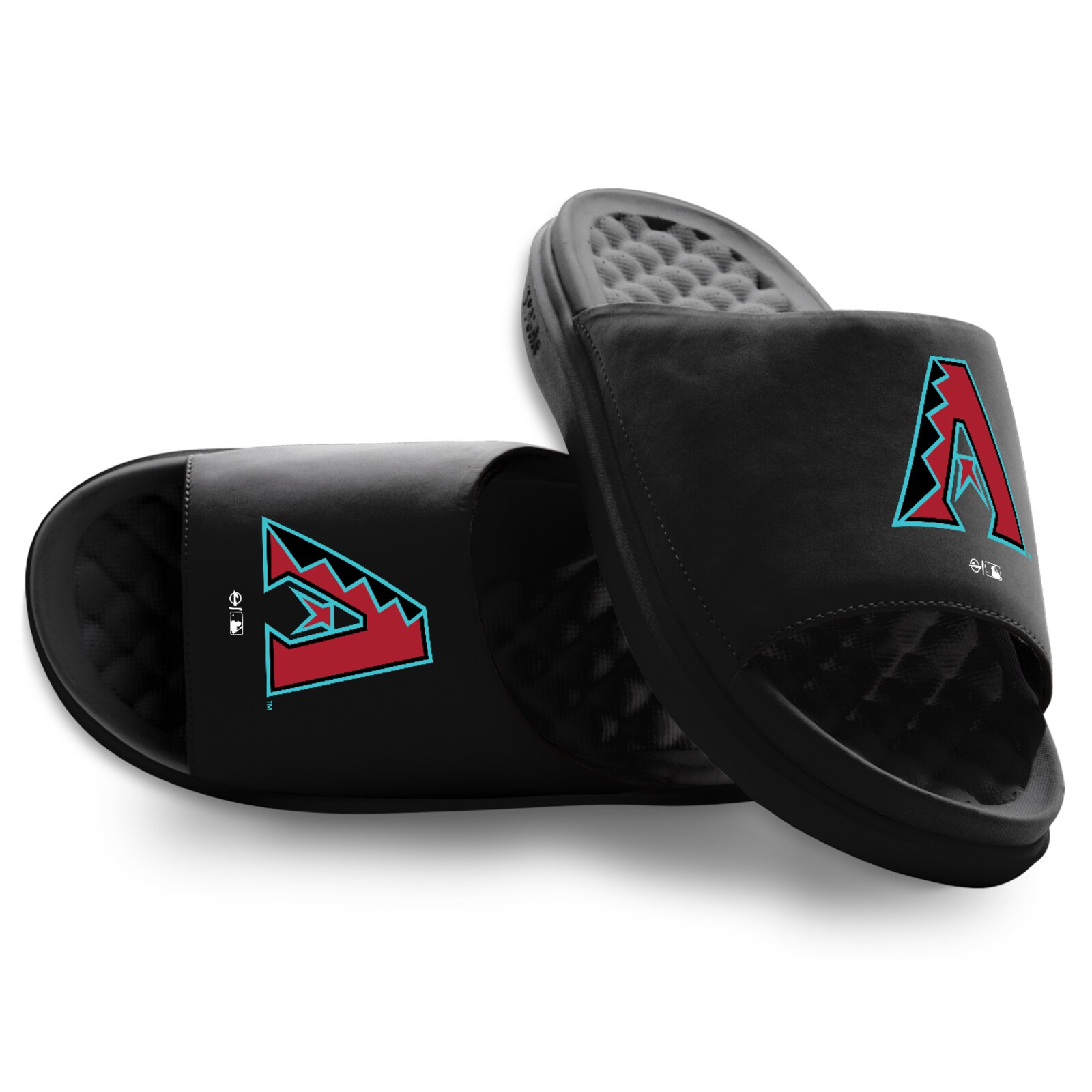 남녀공용 Arizona Diamondbacks ISlide 블랙 Primary Motive 슬라이드 샌들