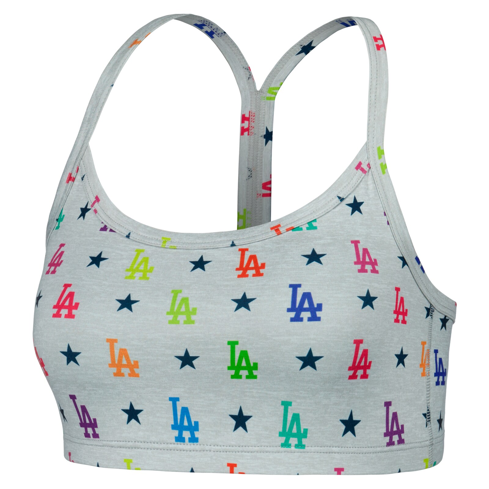 여성용 Los Angeles Dodgers Terez 그레이 TLC Rainbow 브라 상세 이미지 3
