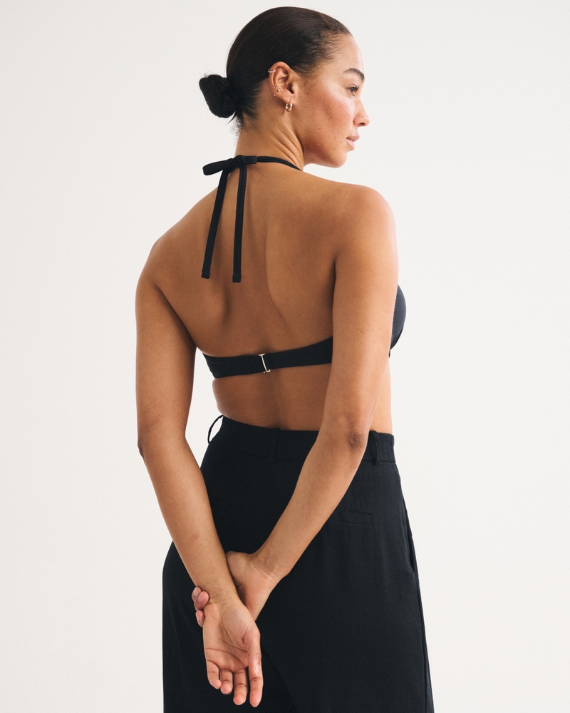 Curve Love Beaded Halter Triangle Underwire Bikini Top 상세 이미지 5