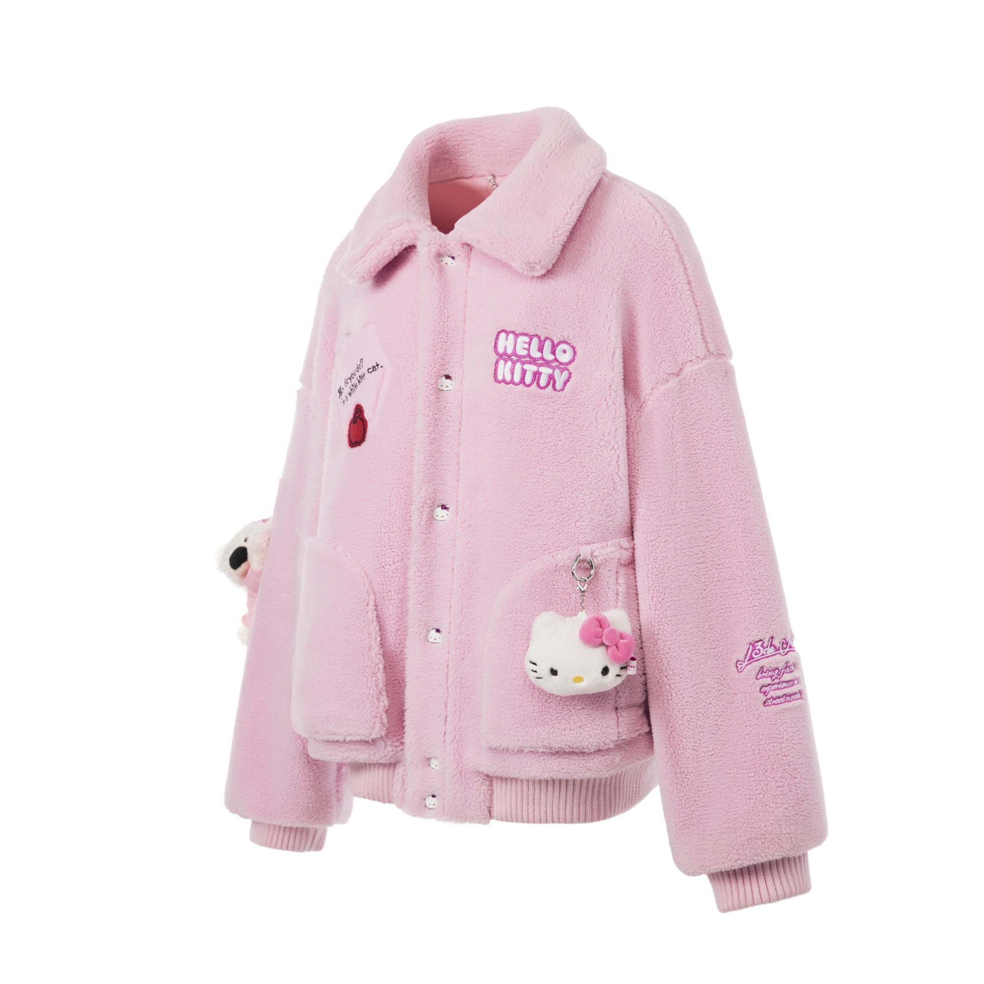 Hello Kitty 곰 플리스 코트 상세 이미지 2