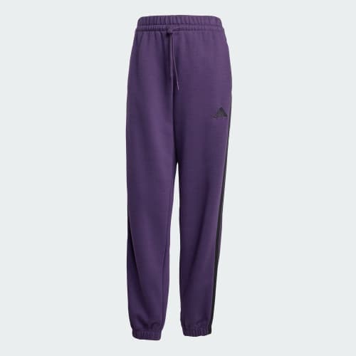 Essentials 3-Stripes Fleece Loose-Fit Pants 상세 이미지 4