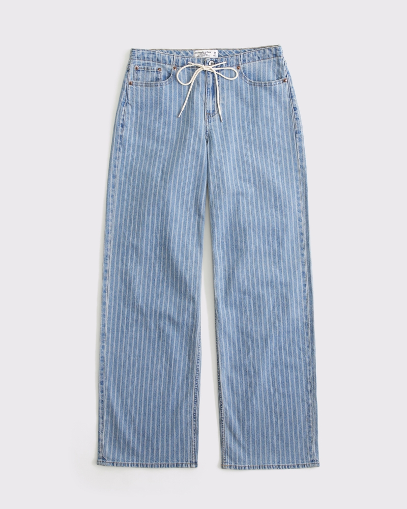 Linen-Blend Low Rise Ultra Loose Drawstring Jean 상세 이미지 7
