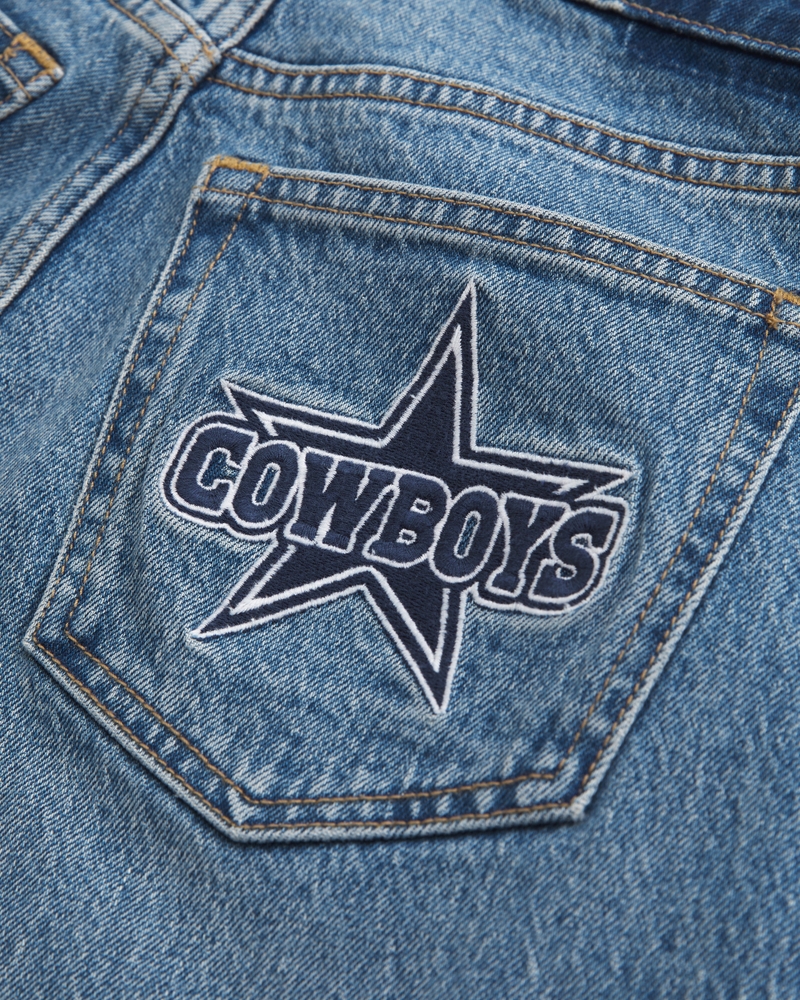 High Rise 90s Relaxed Dallas Cowboys Embroidered Jean 상세 이미지 10