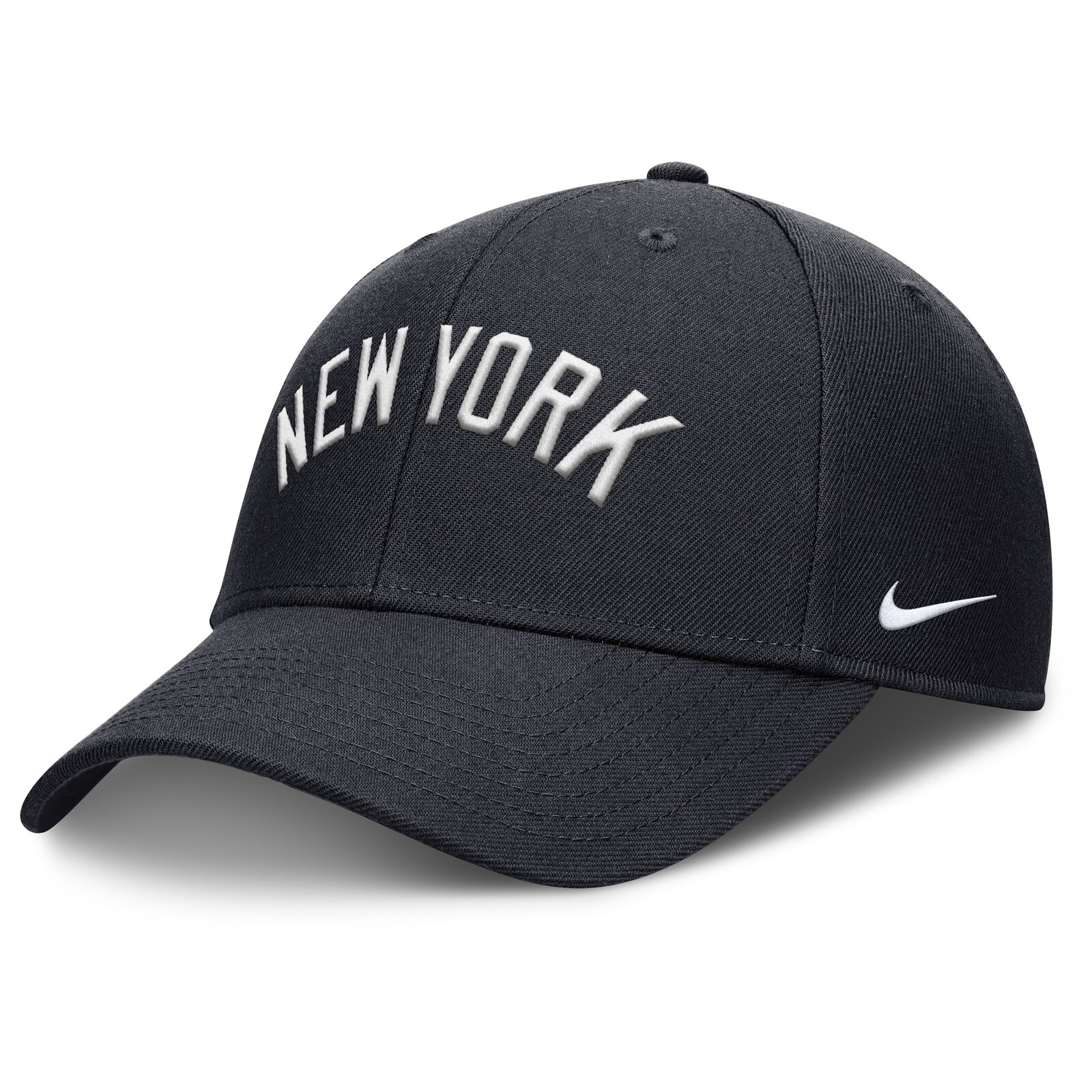 남성용 New York Yankees Nike 네이비 Rise 개버딘 조절 모자 상세 이미지 2