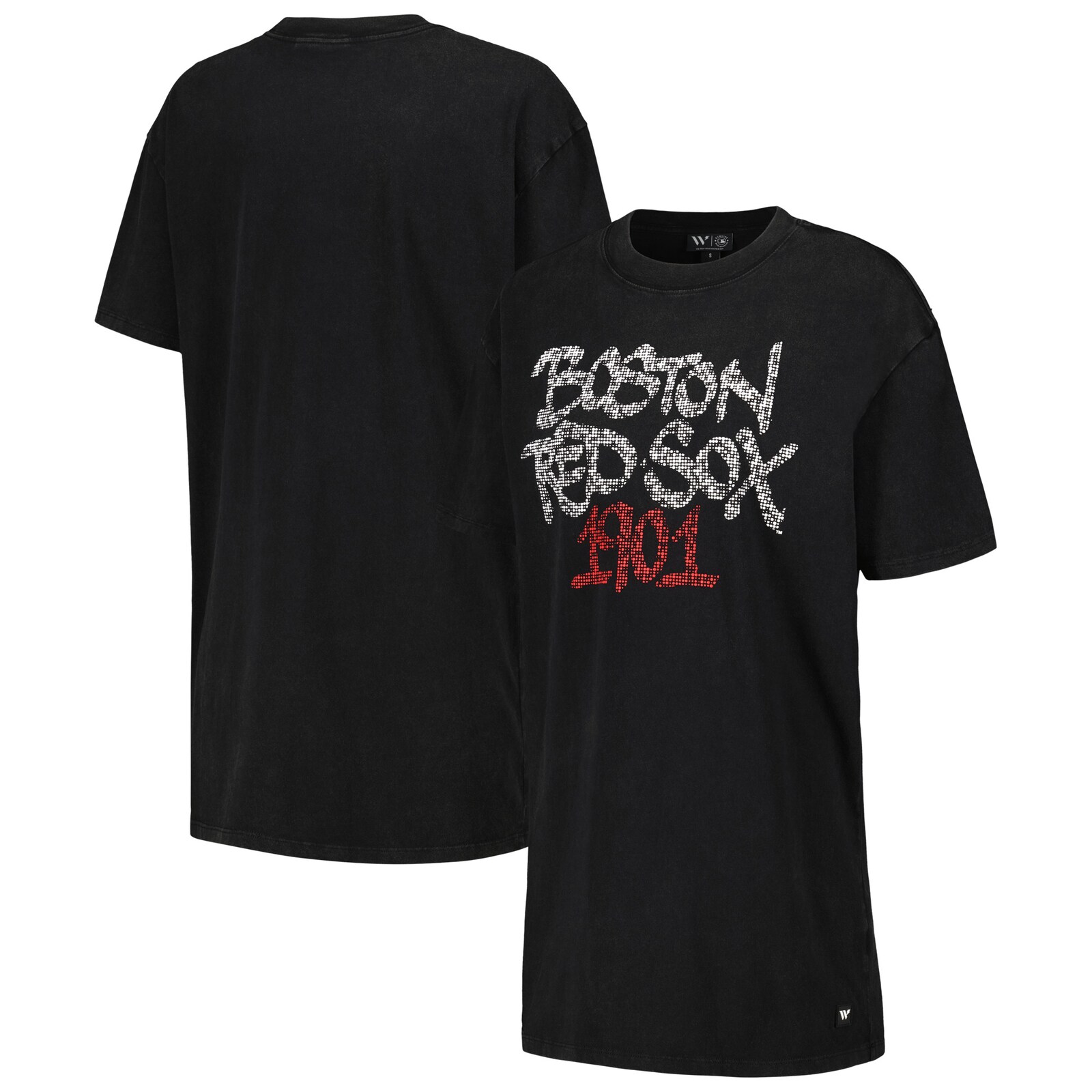 여성용 Boston Red Sox The Wild Collective 블랙 티셔츠 드레스 상세 이미지 2