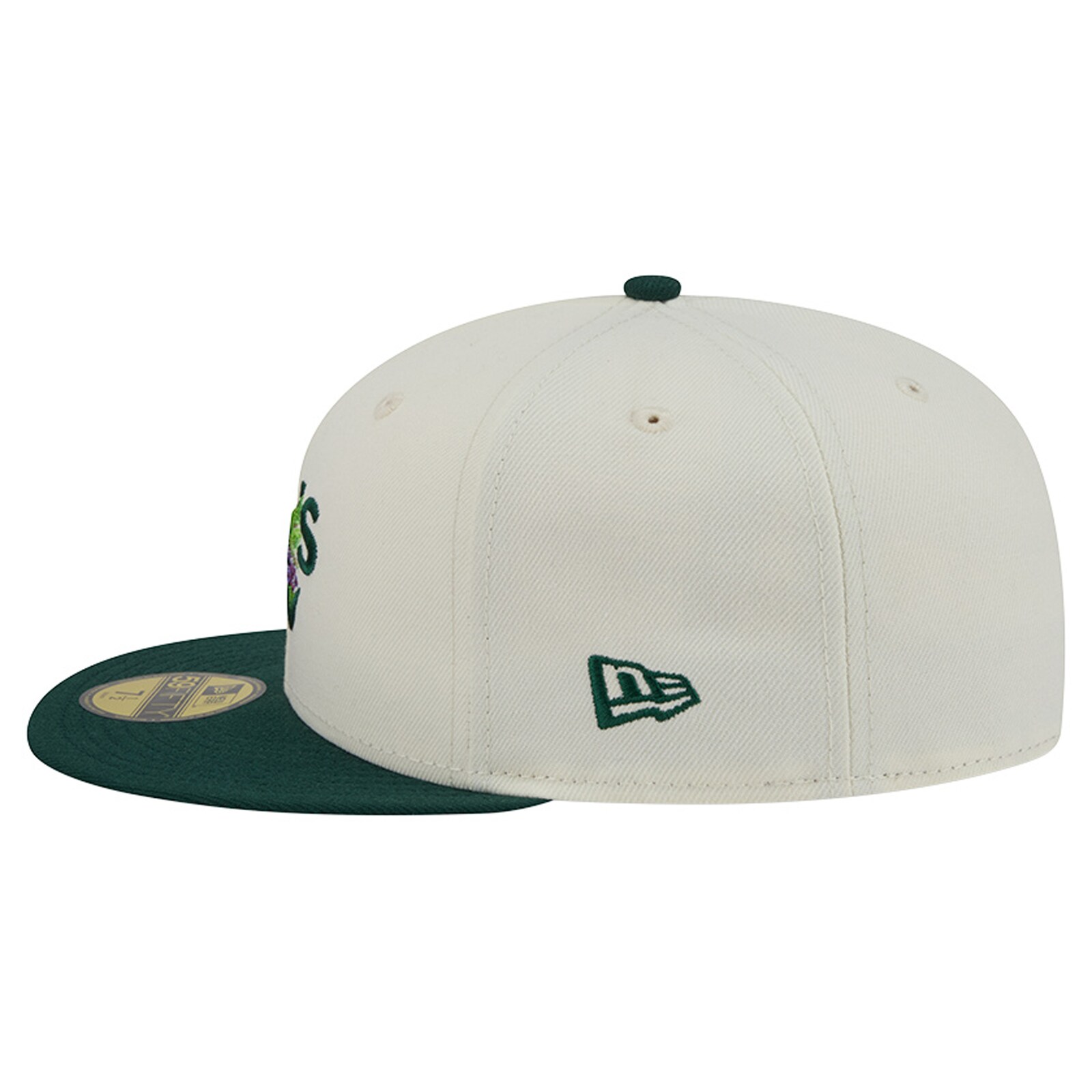 남성용 Athletics New Era 화이트/그린 Blossom 59FIFTY 피티드 모자 상세 이미지 8
