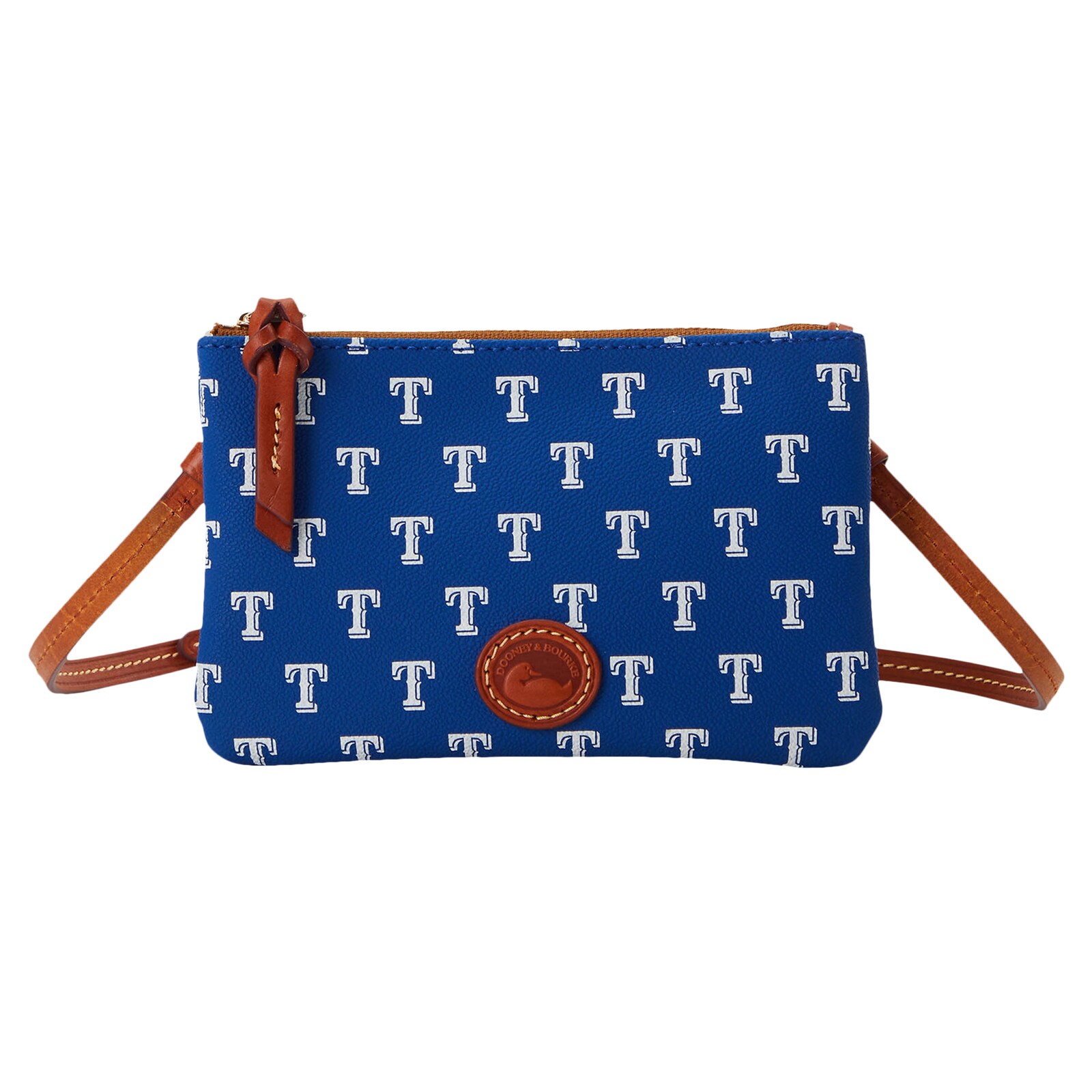 Texas Rangers Dooney & Bourke 탑 지퍼 크로스바디 가방