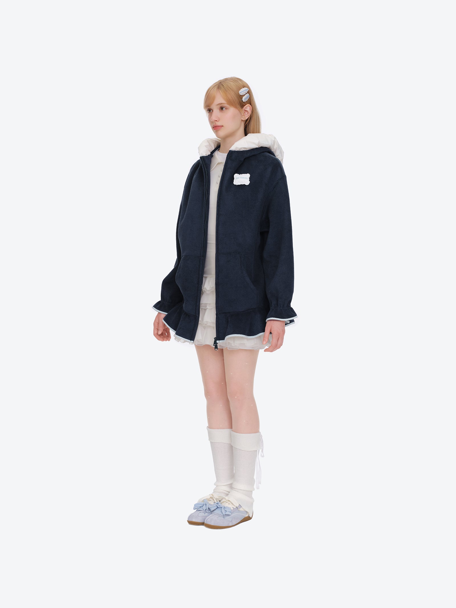 나이티 나이트 베어 레이스 후드 집업 네이비 블루 상세 이미지 3
