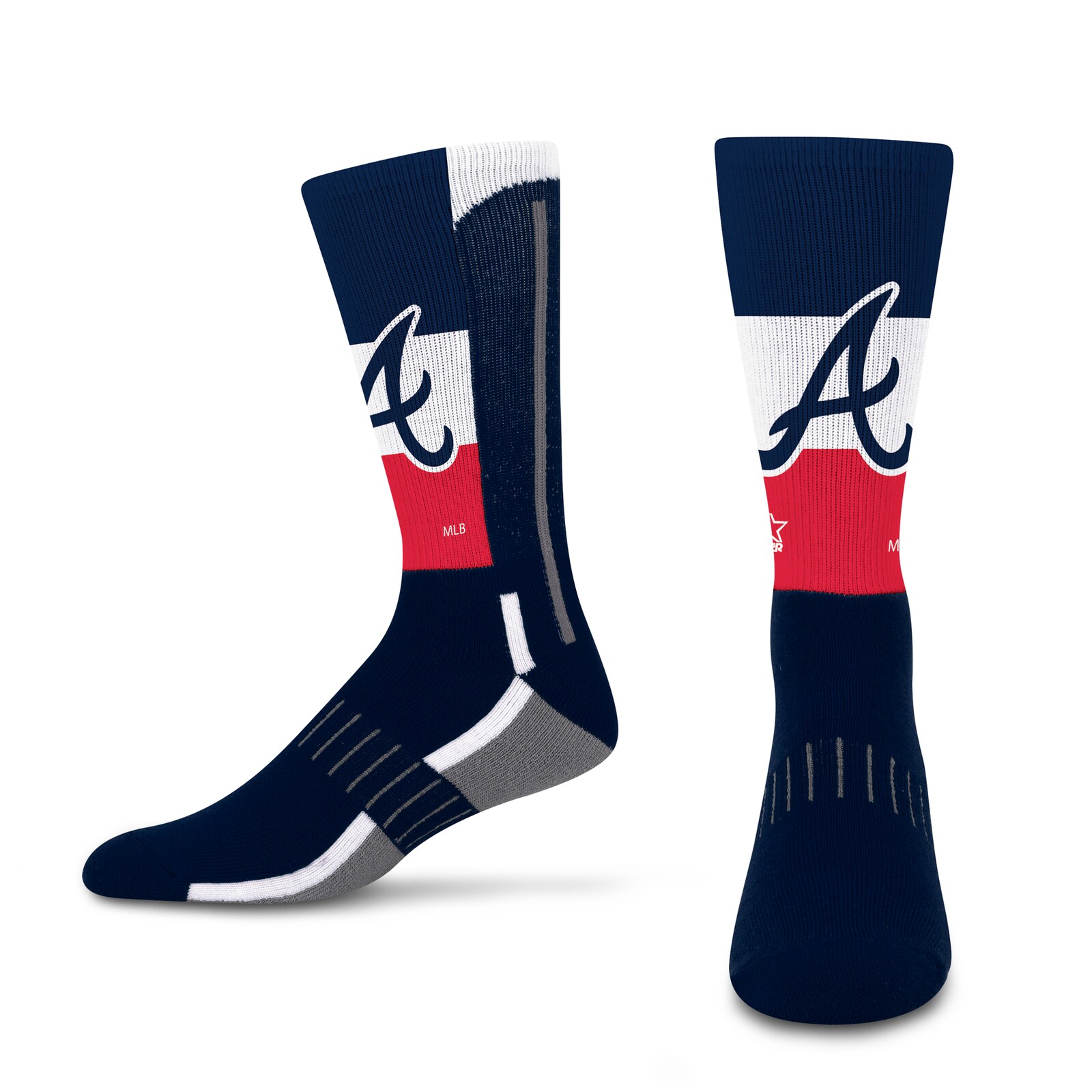 남녀공용 Atlanta Braves Starter Big Energy Neo 2팩 크루 양말 세트 상세 이미지 5
