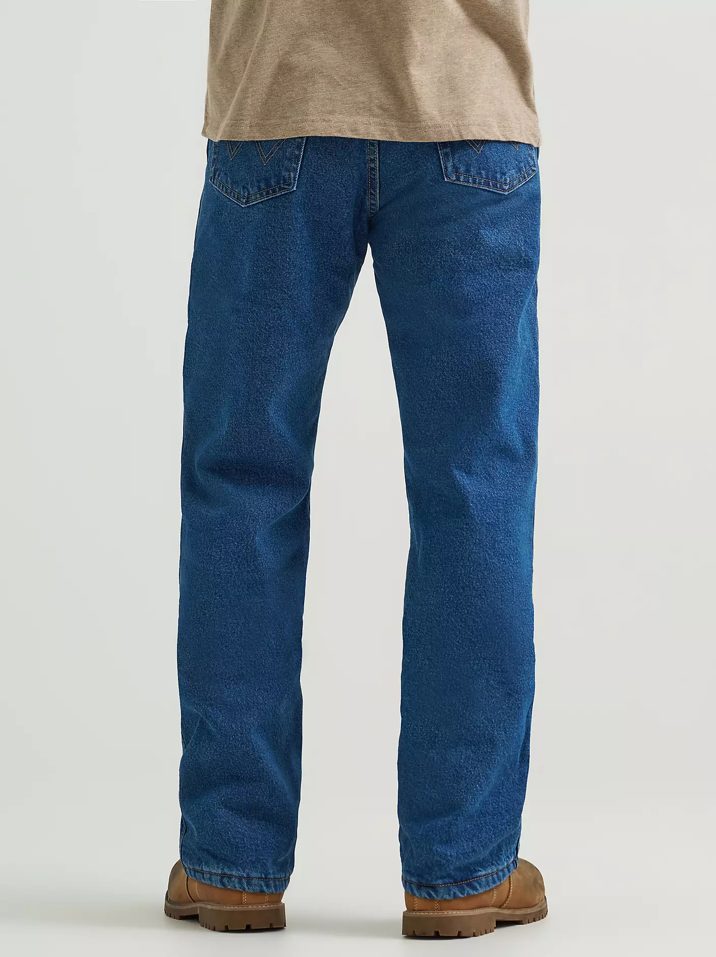 Rugged Wear® 스톤워시 후리스 안감 릴랙스 핏 청바지 상세 이미지 5