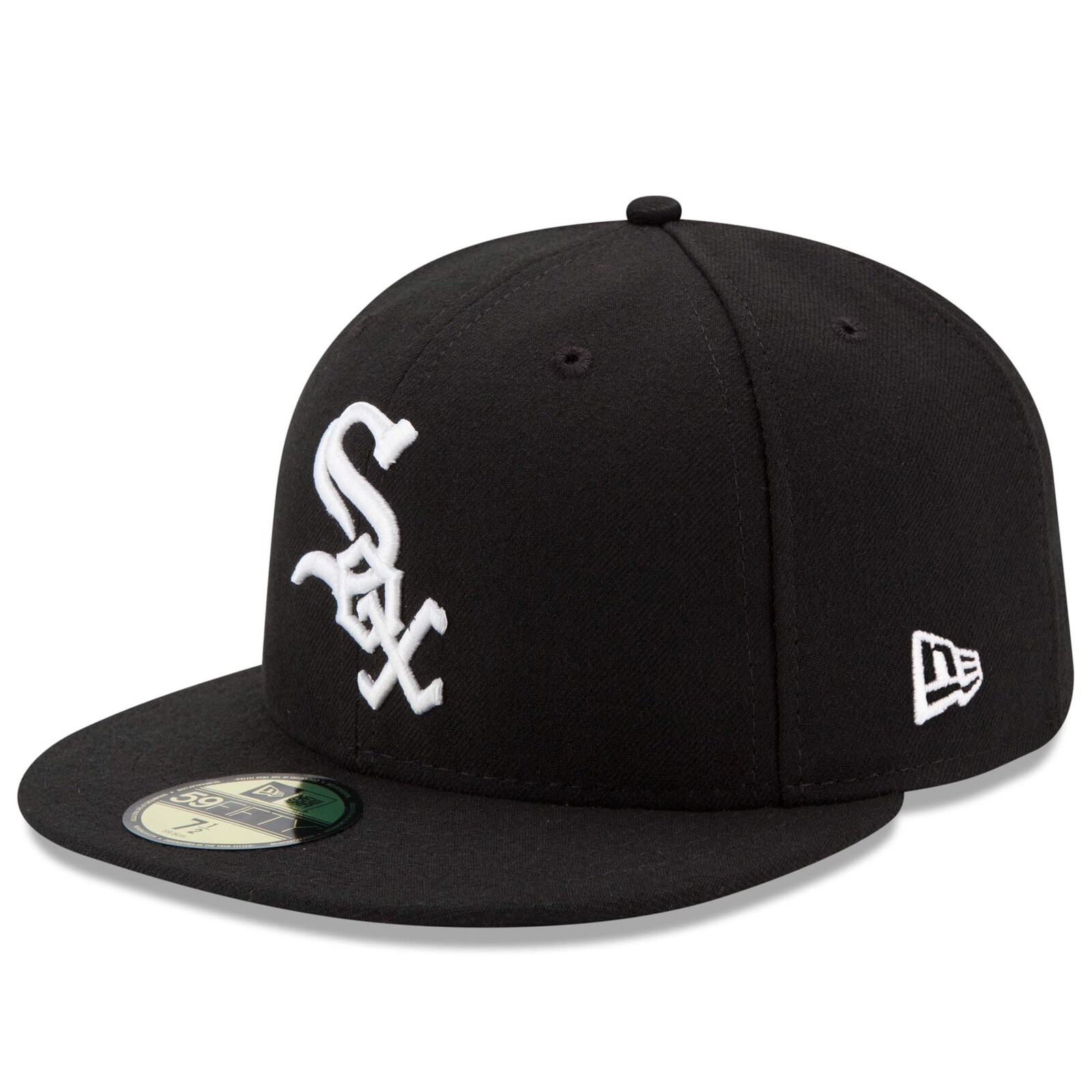 남성용 시카고 화이트삭스 New Era 블랙 게임 어센틱 컬렉션 온필드 59FIFTY 피티드 모자 상세 이미지 2