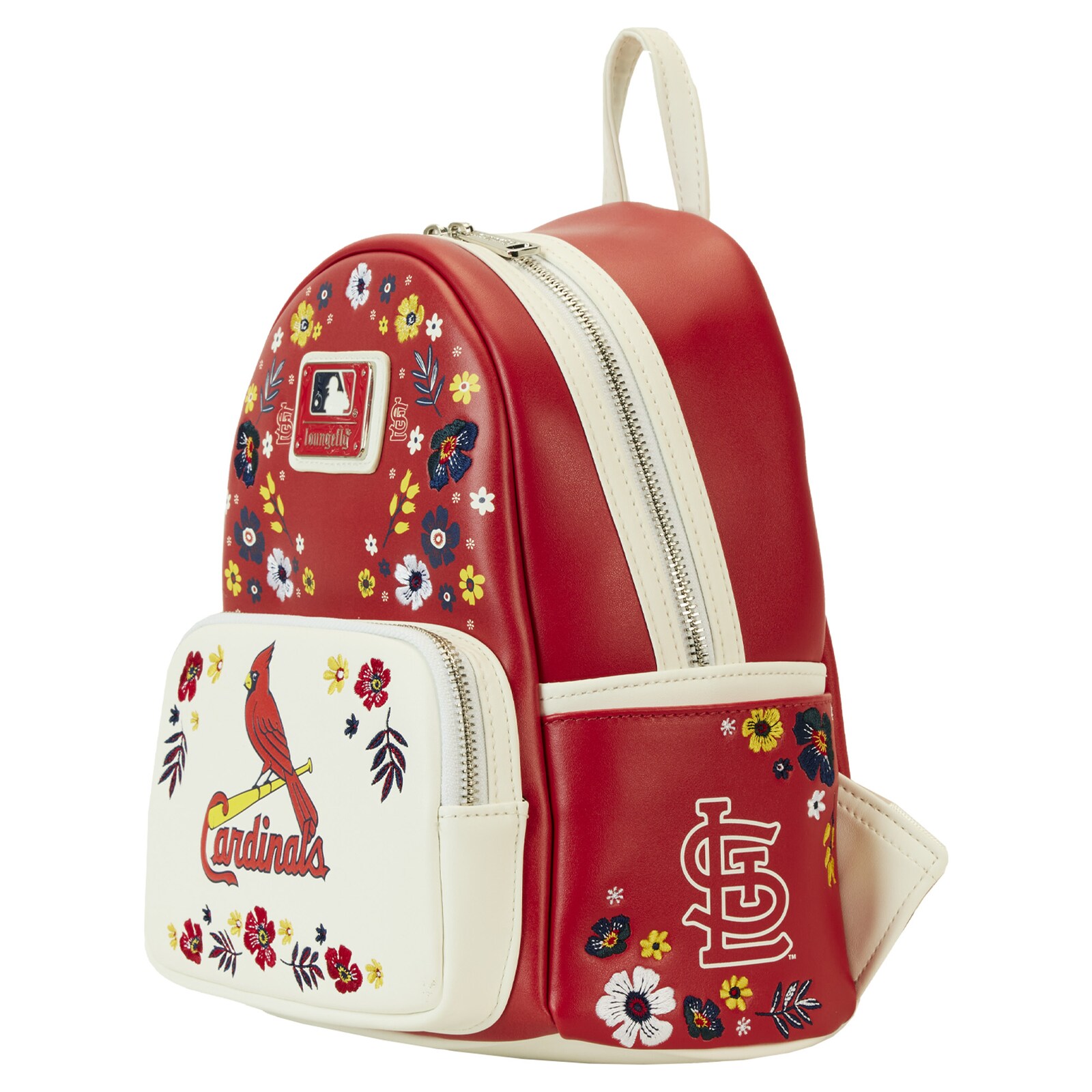 St. Louis Cardinals Loungefly 플로럴 미니 백팩 상세 이미지 3
