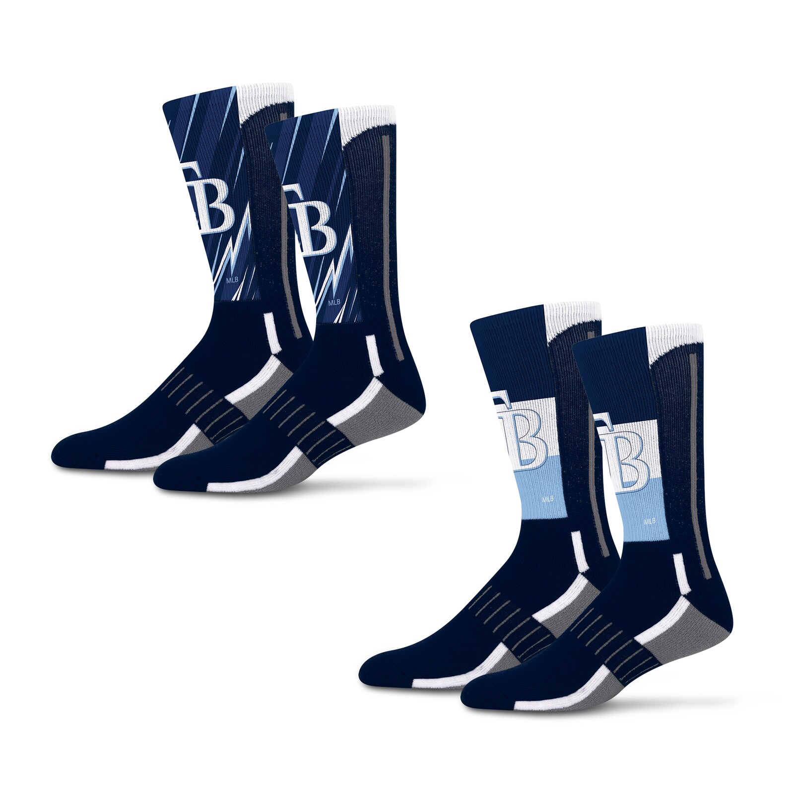 남녀공용 Tampa Bay Rays Starter 빅 에너지 네오 2팩 크루 양말 세트 상세 이미지 2