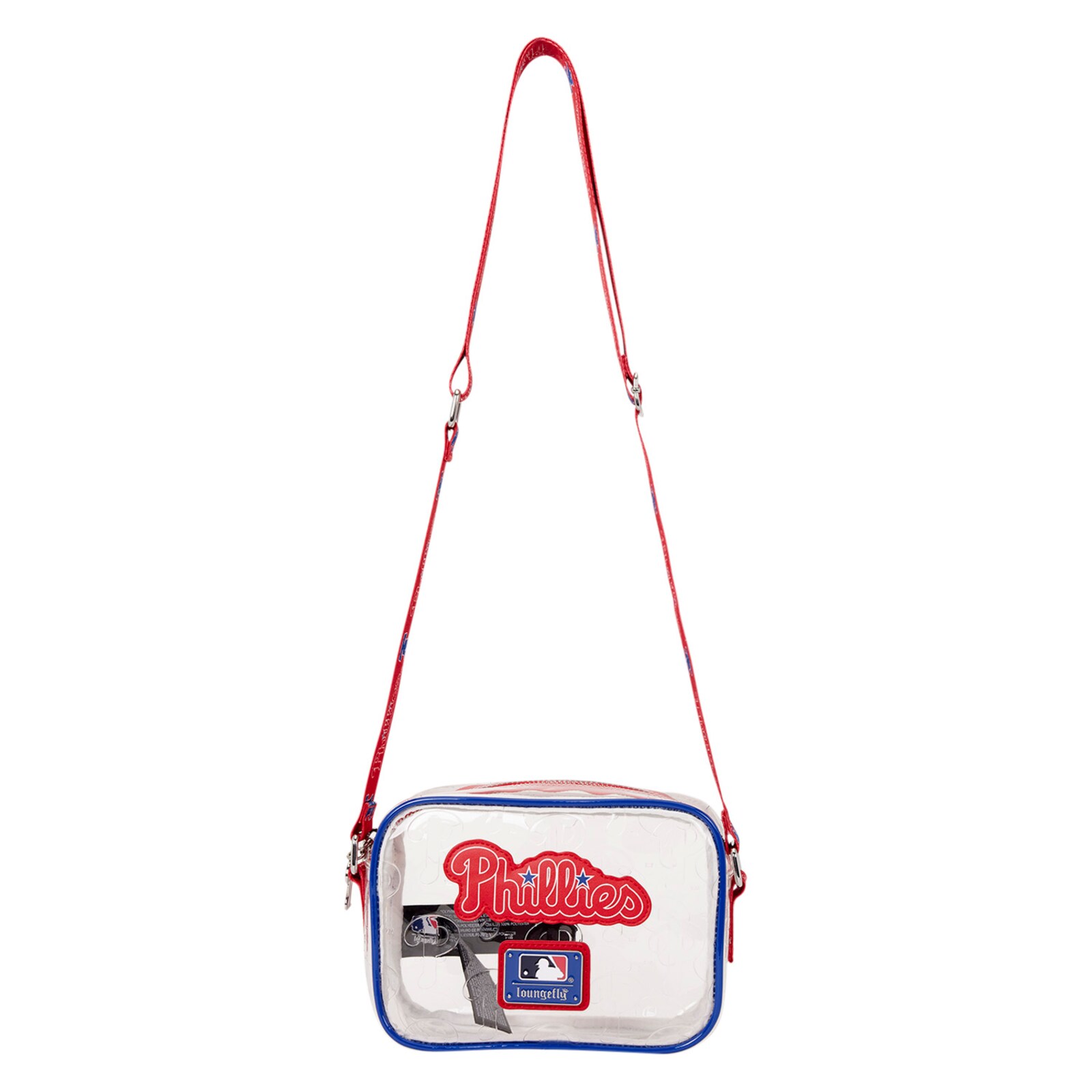 Philadelphia Phillies Loungefly 투명 올오버 로고 크로스바디 가방 상세 이미지 5