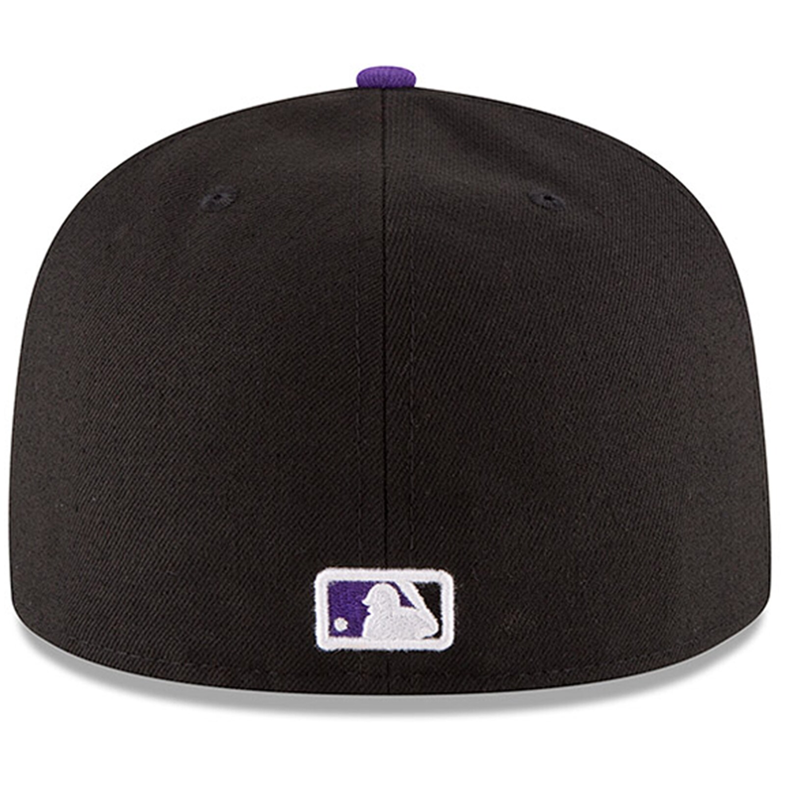 남성용 Colorado Rockies New Era 블랙/퍼플 오센틱 컬렉션 온필드 59FIFTY 스트럭처드 모자 상세 이미지 5