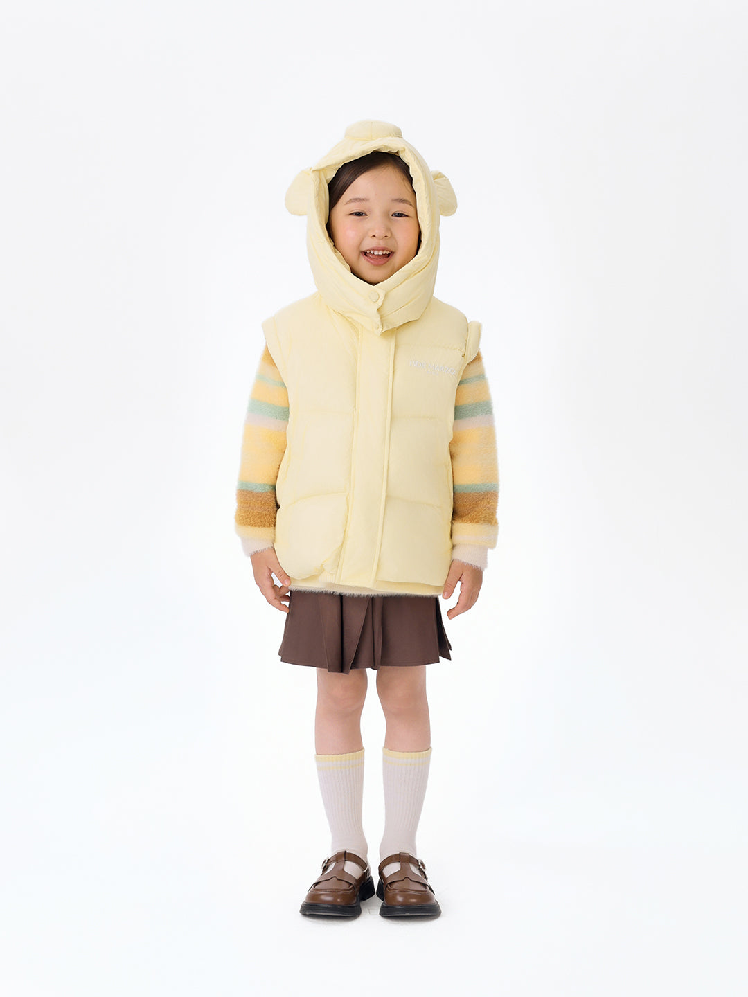 BabyBear 탈부착 다운 재킷 옐로우 상세 이미지 4