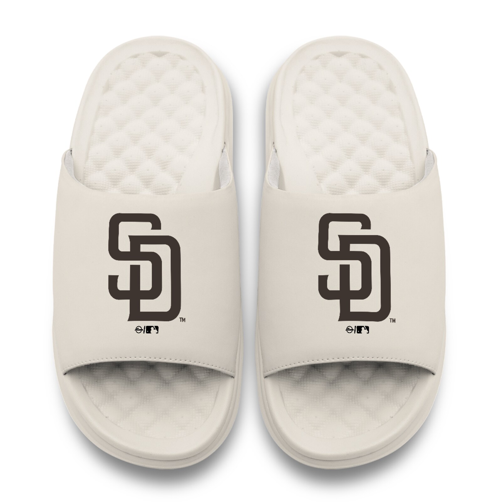 남녀공용 San Diego Padres ISlide 크림 프라이머리 모티브 슬라이드 샌들 상세 이미지 3