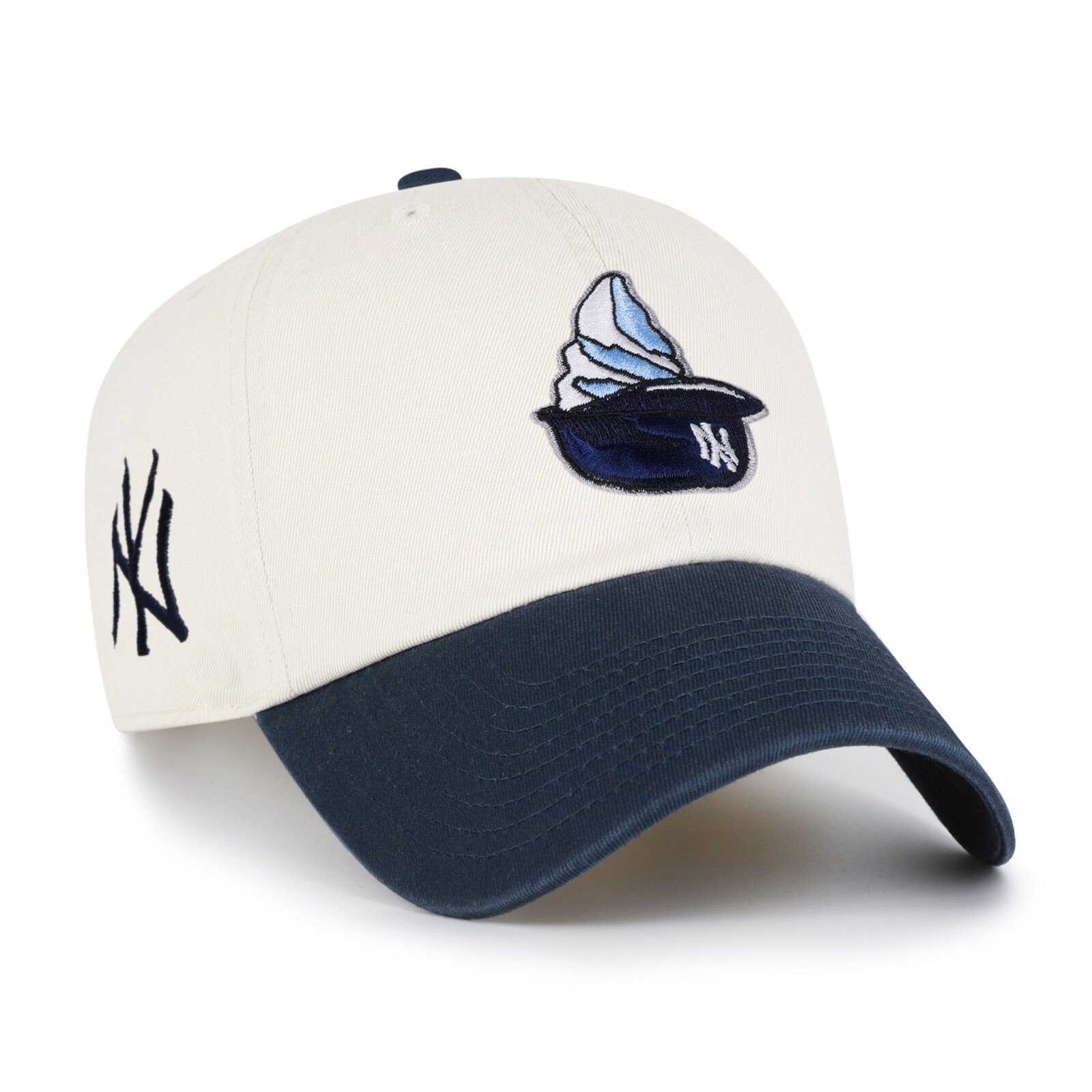 남녀공용 New York Yankees '47 내추럴 싱글 스월 아이스크림 헬멧 2.0 클린 업 조절식 모자 상세 이미지 2
