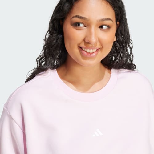 ESSENTIALS SMALL LOGO FEEL COZY SWEATSHIRT (PLUS SIZE) 상세 이미지 5