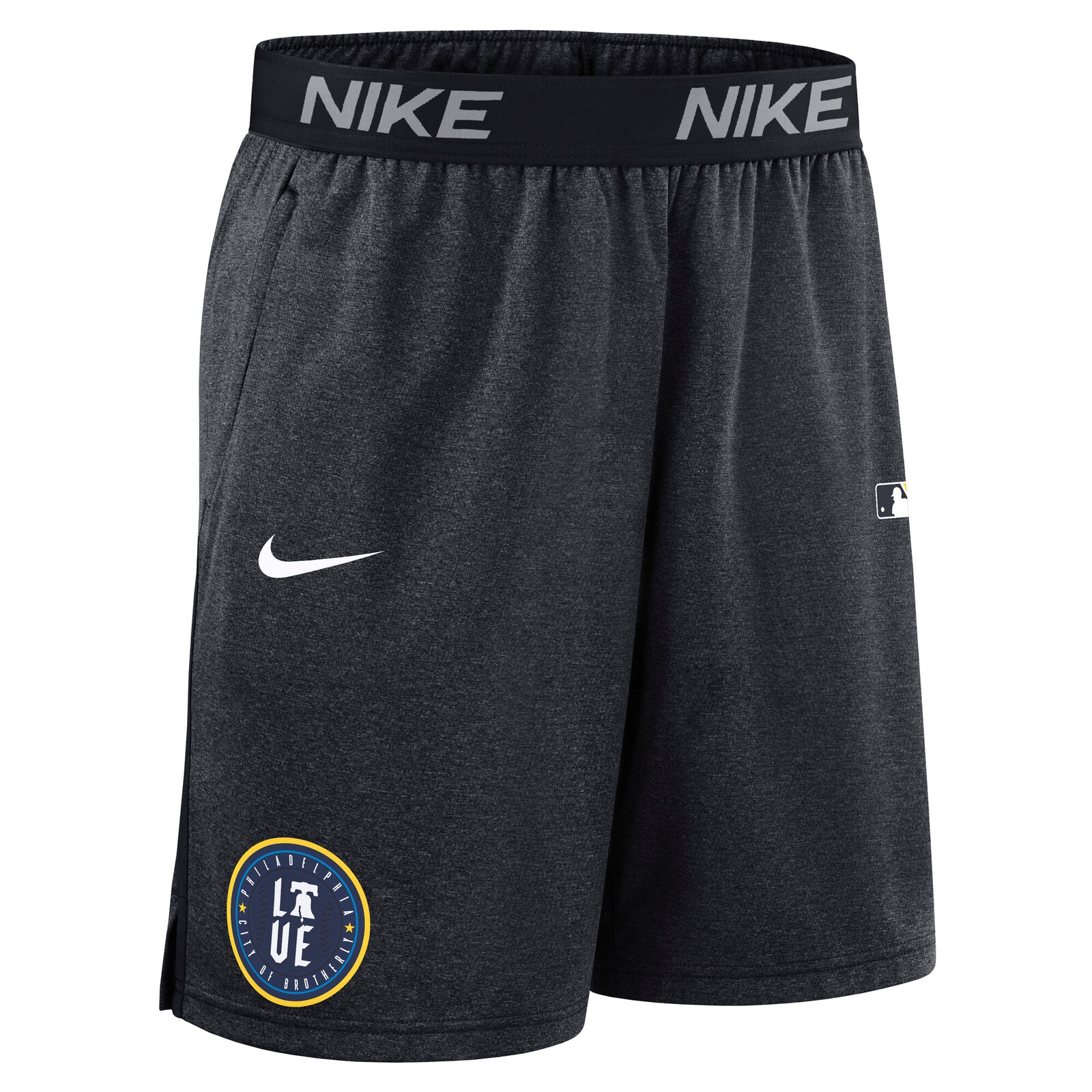 남성용 필라델피아 필리스 Nike 블랙 어센틱 컬렉션 시티 커넥트 기능성 니트 반바지 상세 이미지 3