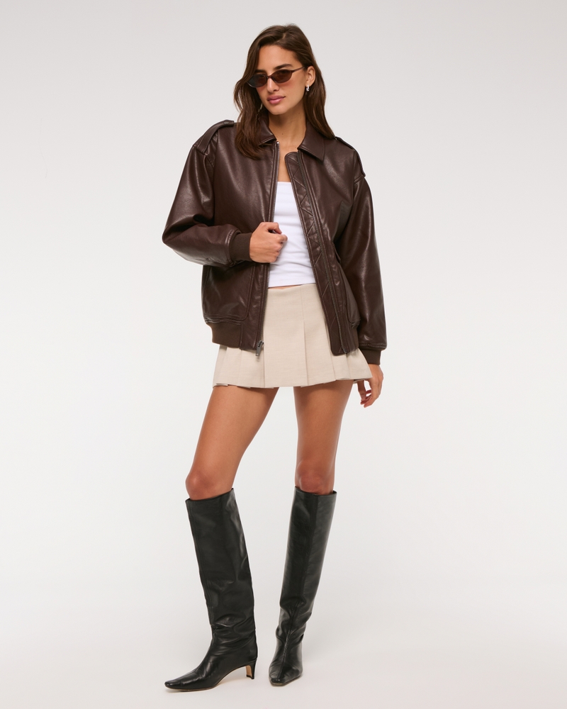 The A&F Scarlett Low Rise Micro Pleated Mini Skort 상세 이미지 3