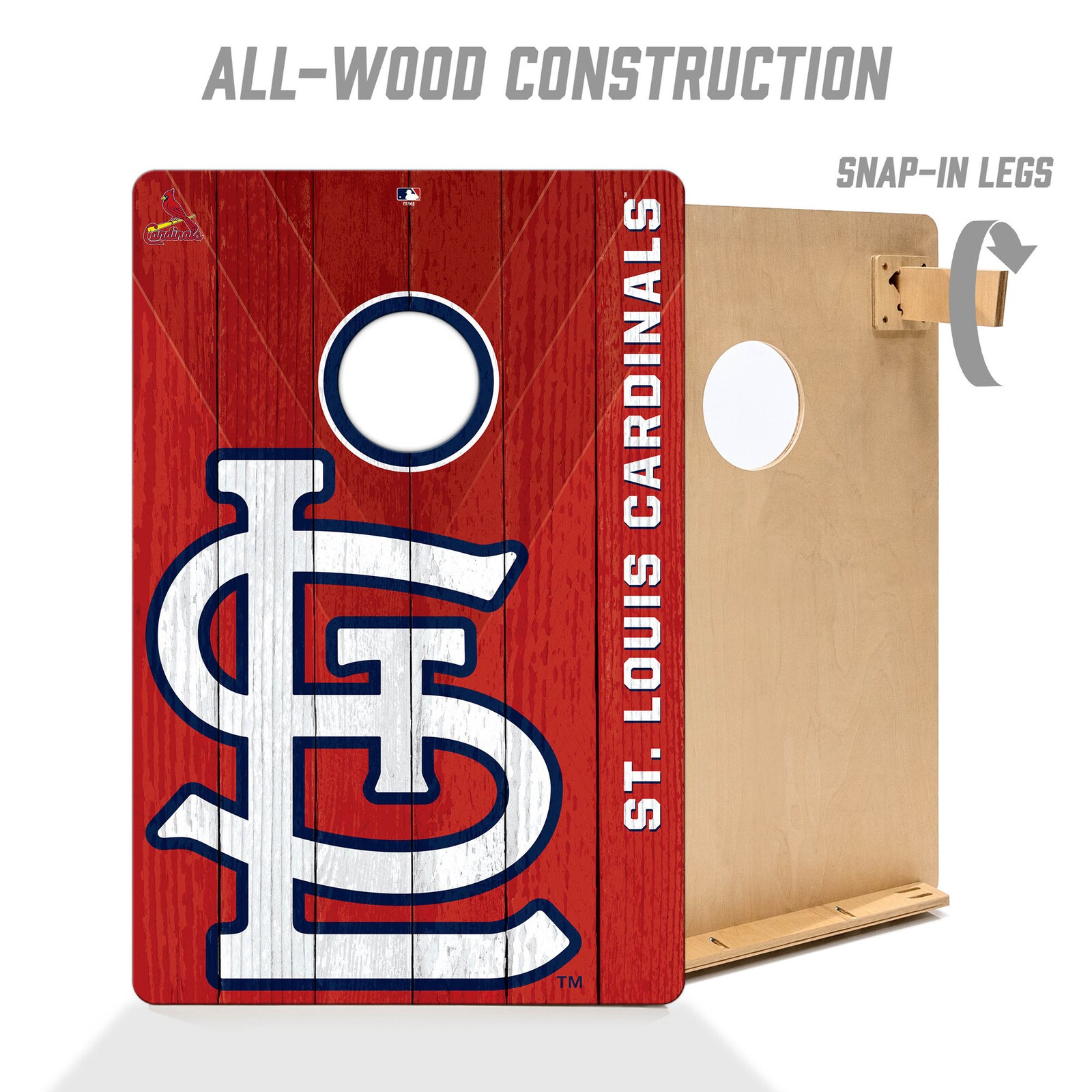 St. Louis Cardinals IDNA 2피트 x 3피트 콘홀 게임 세트 상세 이미지 4