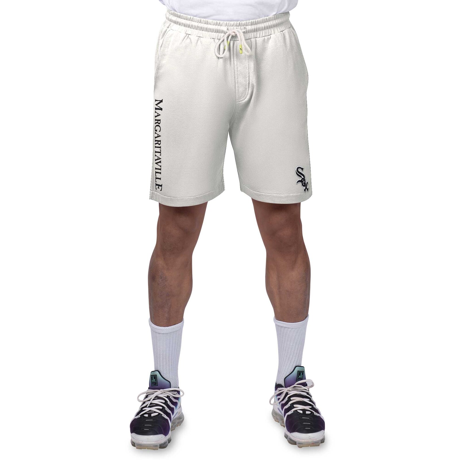 남성용 Chicago White Sox Margaritaville 그레이 피치 가공 프렌치 테리 반바지 상세 이미지 2