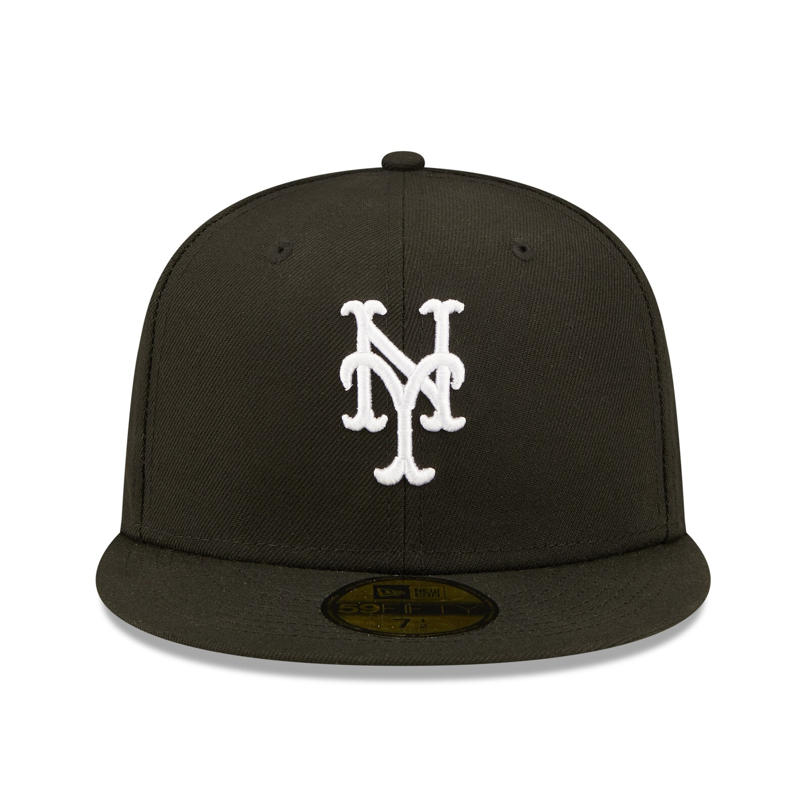 남성용 New York Mets New Era 블랙 팀 로고 59FIFTY 피티드 모자 상세 이미지 3