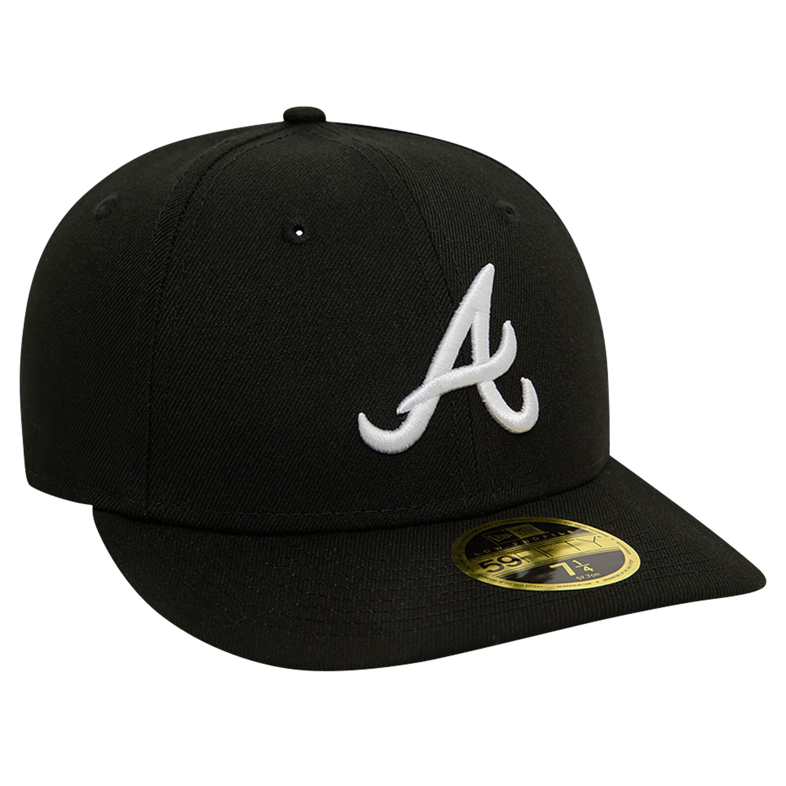 남성용 Atlanta Braves New Era 블랙 로우 프로파일 59FIFTY 피티드 모자 상세 이미지 4