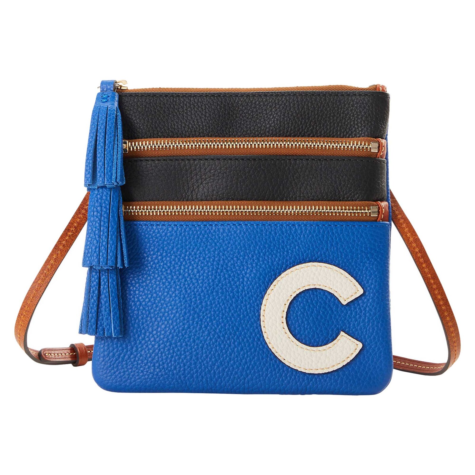 Chicago Cubs Dooney & Bourke 인필드 트리플 지퍼 크로스바디 퍼스 상세 이미지 5