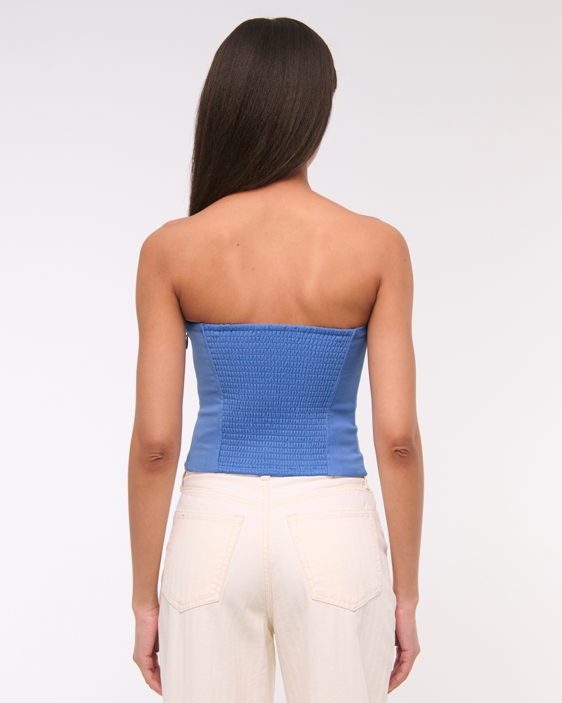 Strapless Cropped Tailored Vest 상세 이미지 5